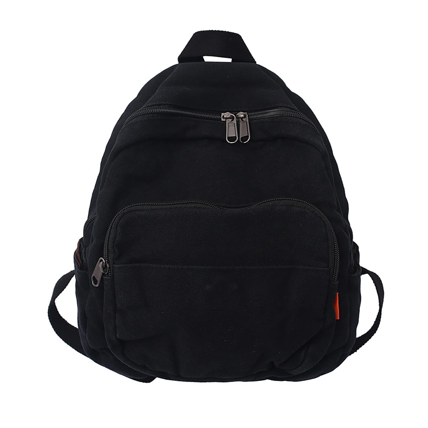 Stylish Mini Canvas Backpack for Women & Men - Small Aesthetic Daypack for Work, Travel & Casual Use - Cute Purse Alternative (Black, One Size) | Perfect for Commuting, Shopping & Daily Essentials