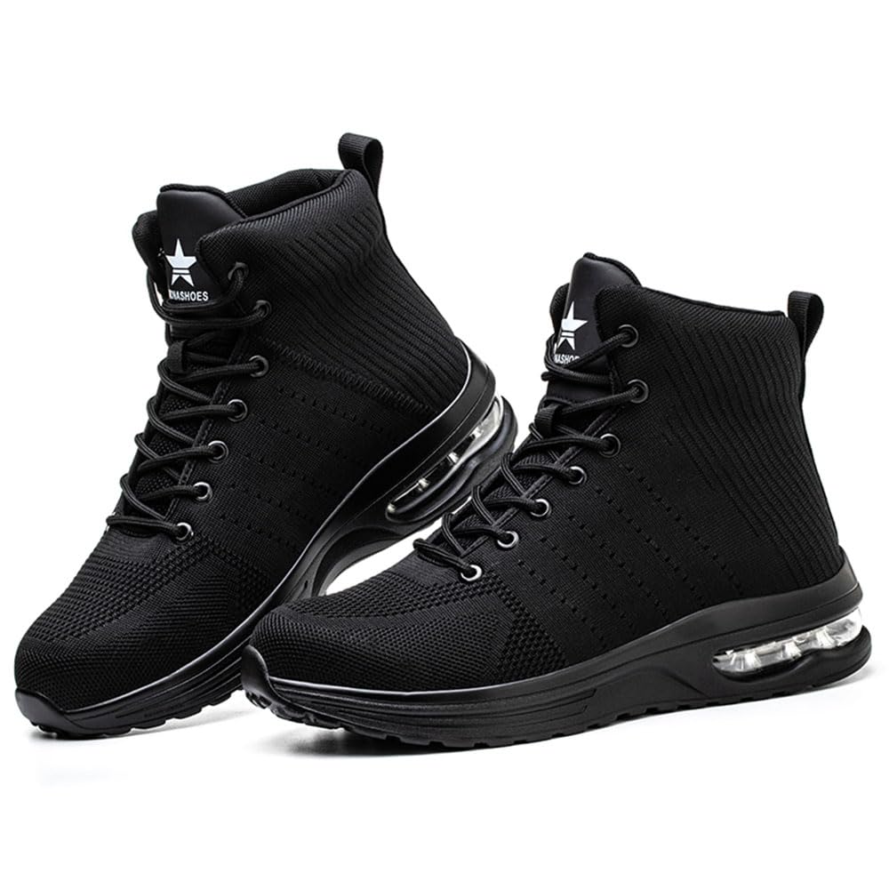 **Steel Toe Work Boots for Men & Women - Lightweight, Comfortable & Non-Slip Safety Shoes - OSHA Compliant for Construction, Warehouse & Outdoor Work**