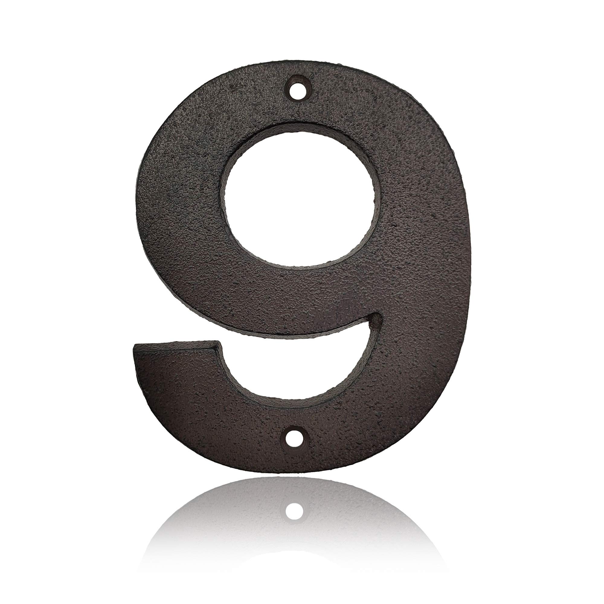 4.9 Inch High Outdoor House Numbers - Durable Home Address & Mailbox Numbers (Number 9) - Perfect for Front Door, Porch, Fence & Curb Appeal
