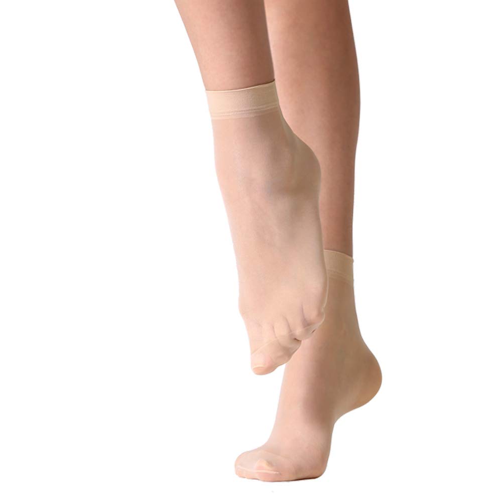 MANZI 12 Pairs Women's Ankle High Sheer Socks - Comfortable & Breathable Nylon Blend for Everyday Wear - Perfect for Work, Casual Outfits & Sneakers