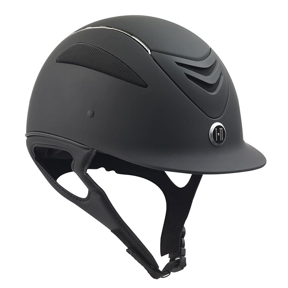 One K Defender Chrome Motorcycle Helmet - Large Long Oval, Matte Black - DOT Certified Full Face Helmet for Cruiser & Touring Riders