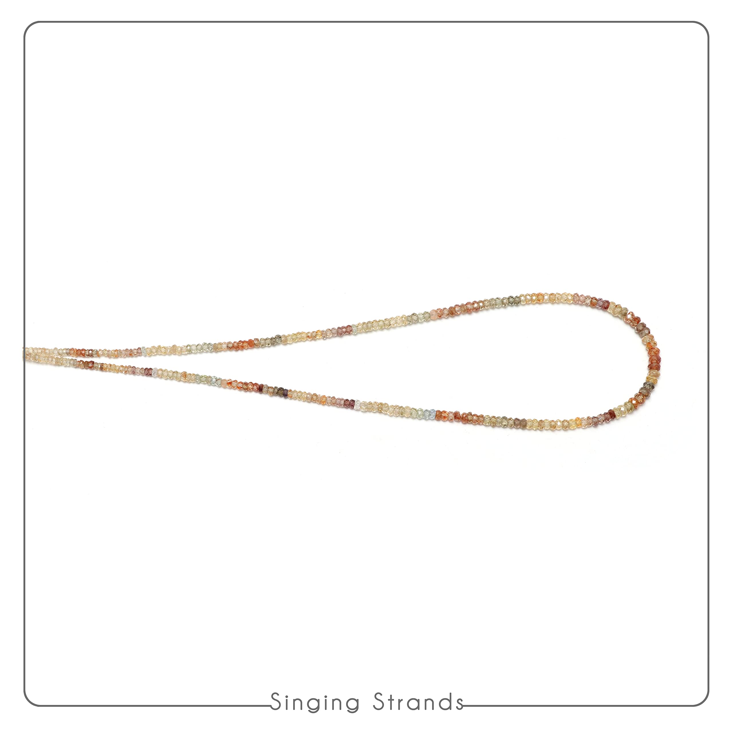 Natural AAA Quality Golden Zircon Faceted Rondelle Beads - 18 Inch Strand (3mm-4.5mm, 13.80g) from Tanzania for DIY Jewelry Making - Perfect for Necklaces, Bracelets & Earrings Crafting