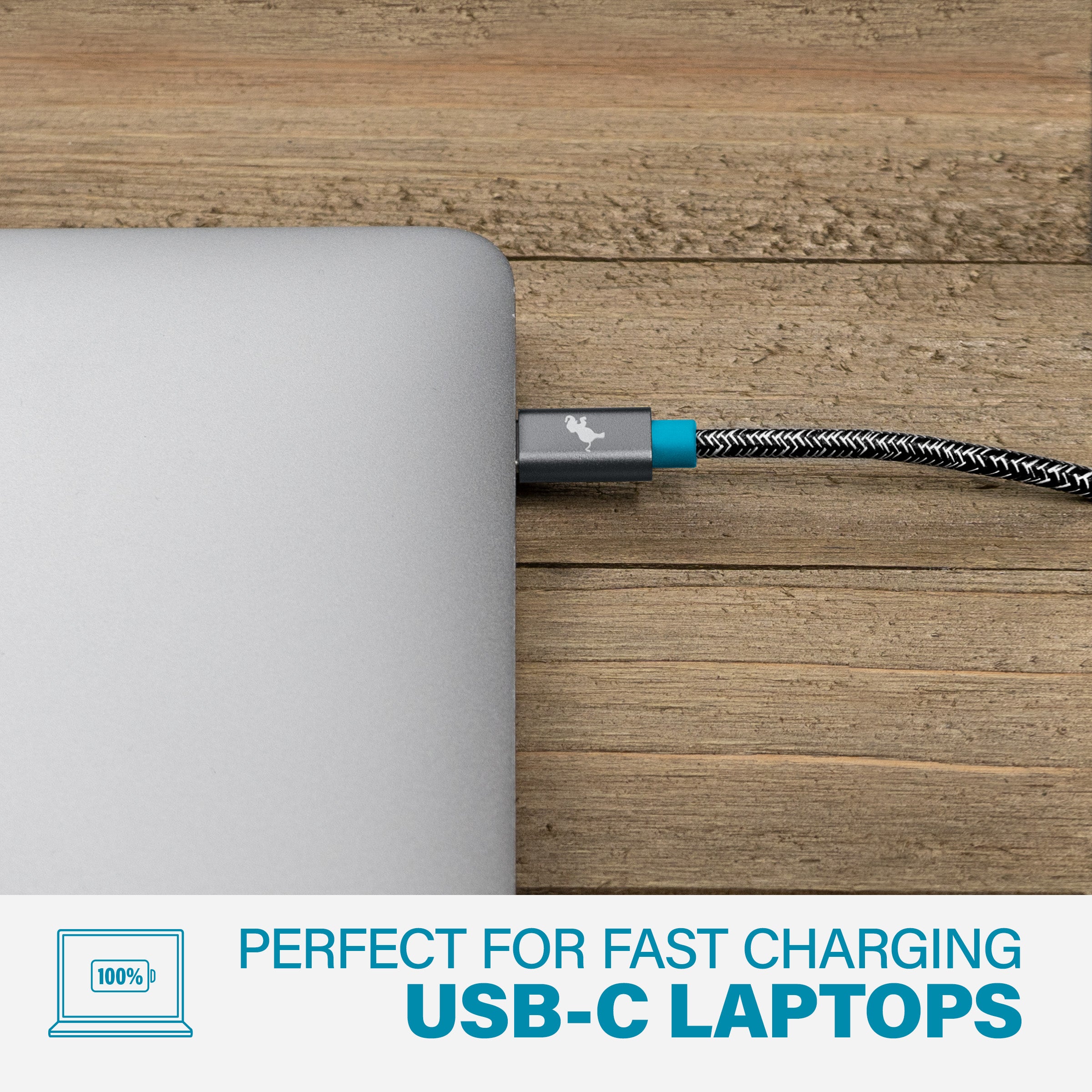 Fast Charging PowerKnit USB C to USB C Cable - 6ft Braided Nylon Cord for iPhone 15/14/13, Samsung Galaxy, iPad, MacBook - Perfect for Home, Office & Travel Charging