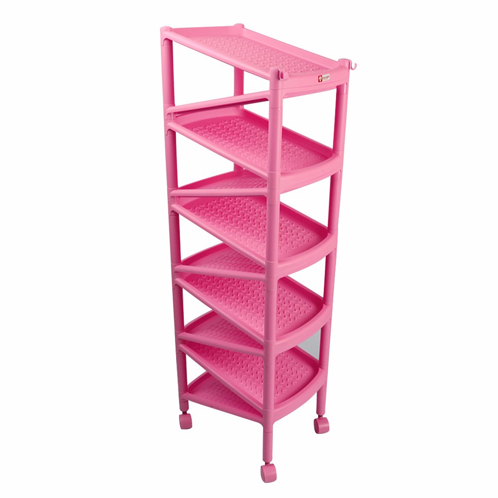 Stackable Angled Shoe Rack with Wheels - Space-Saving Vertical Shoe Organizer for Small Spaces, Holds 10 Pairs of Shoes, Pink ABS Plastic - Perfect for Closet, Entryway, or Dorm Room Storage