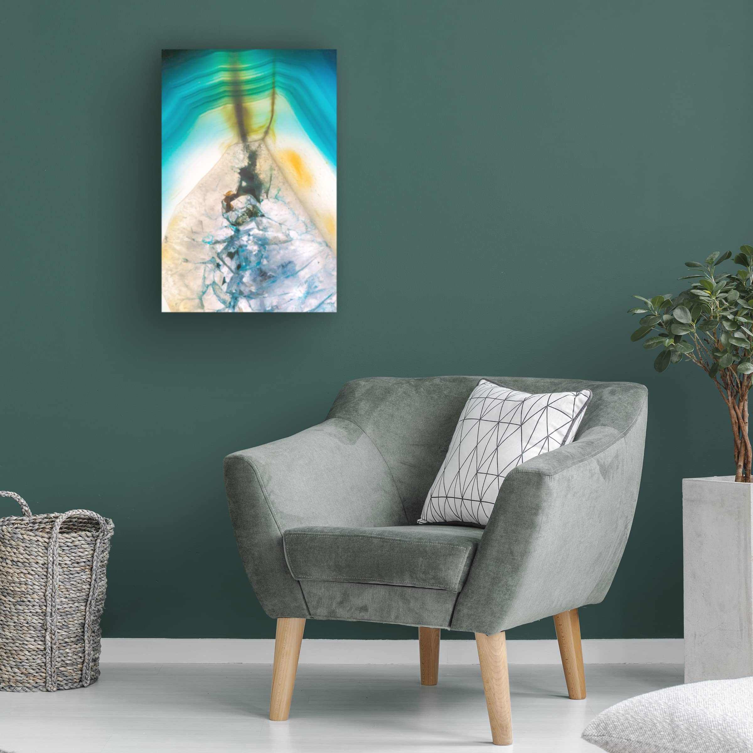 Trademark Fine Art 'Subscape II' Canvas Art Print by Ryan Hartson Weddle - 16x24 Inches, Modern Abstract Wall Decor for Living Room, Bedroom & Office