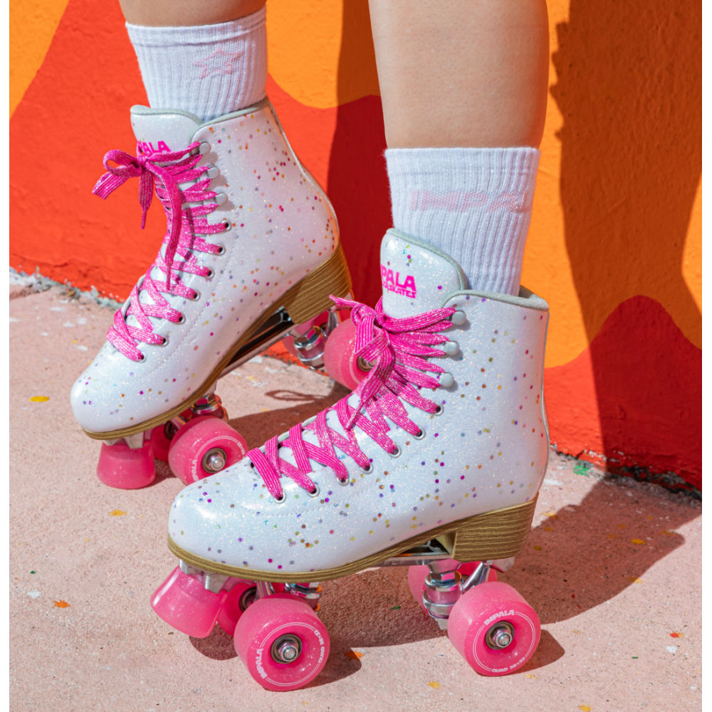 Impala Quad Roller Skates for Women & Men - Confetti Design - Outdoor & Indoor Skating - Perfect for Rinks, Parks, and Roller Derby