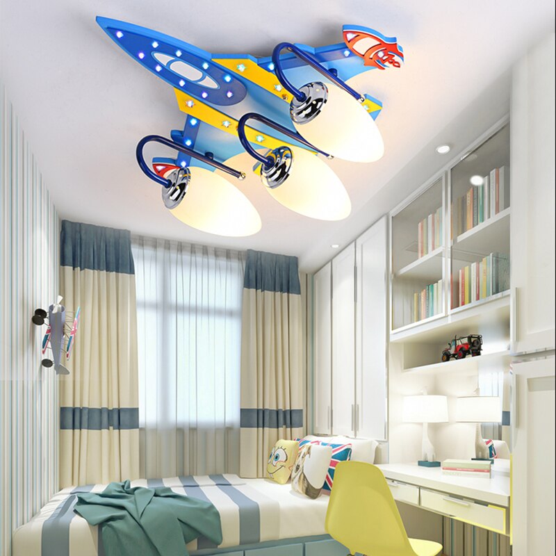 Stylish Airplane Chandelier Lighting Fixture - Modern Aircraft Ceiling Light for Bedroom, Living Room & Nursery Decor