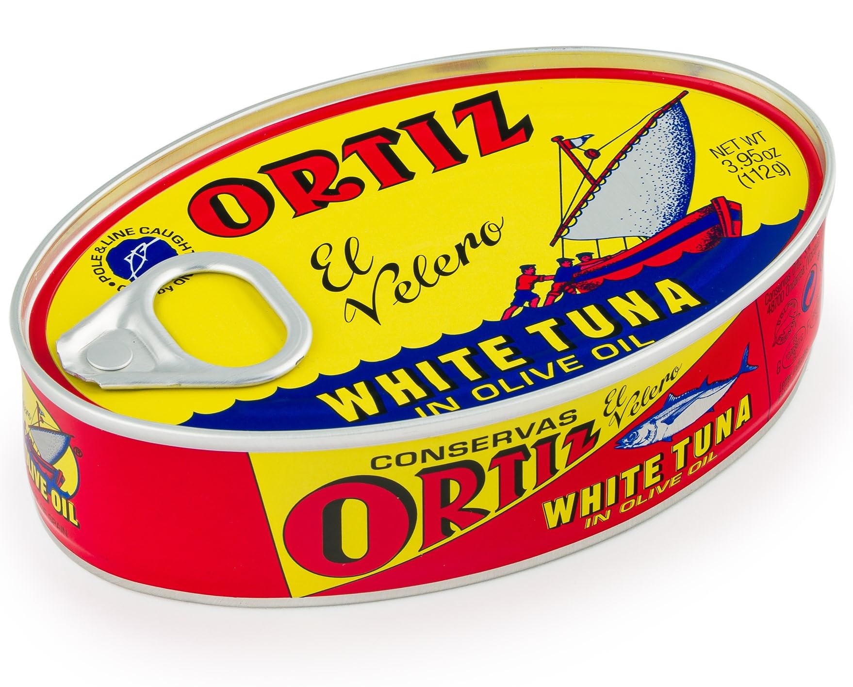 Premium Ortiz White Tuna in Olive Oil - Wild Caught Spanish Albacore, High Protein & Omega-3 Fatty Acids, Tender Slices for Salads, Pasta, Sandwiches (No Mayo Needed) - 3.95oz Cans (Pack of 12) | Perfect for Healthy Lunches, Keto Diets & Mediterranean Recipes
