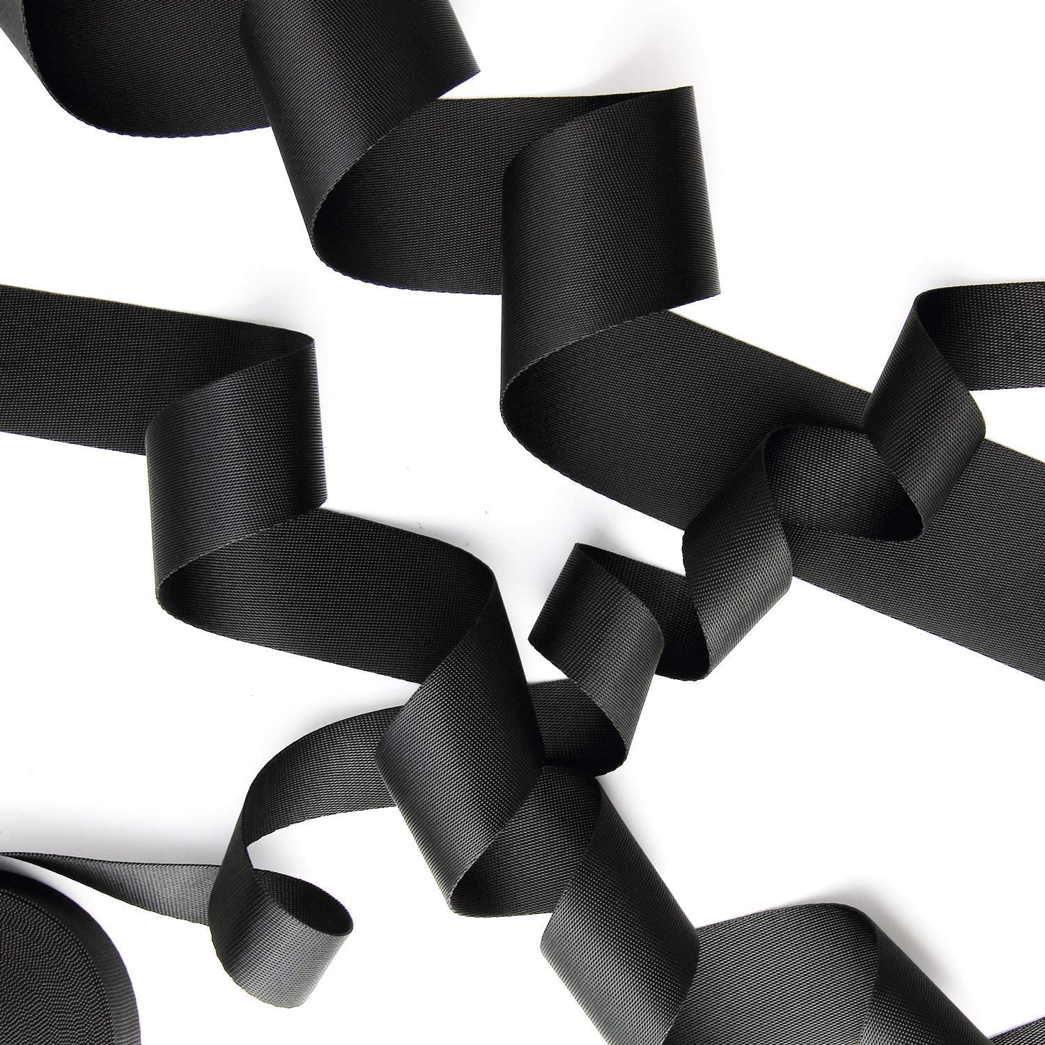 1 Inch Wide 10 Yards Black Nylon Webbing Strap - Heavy Duty Polypropylene Straps for Bags, Hammocks, Outdoor Climbing Gear, DIY Luggage Straps, Pet Collars & Backpack Repairs - Perfect for Camping, Hiking, Travel & Craft Projects