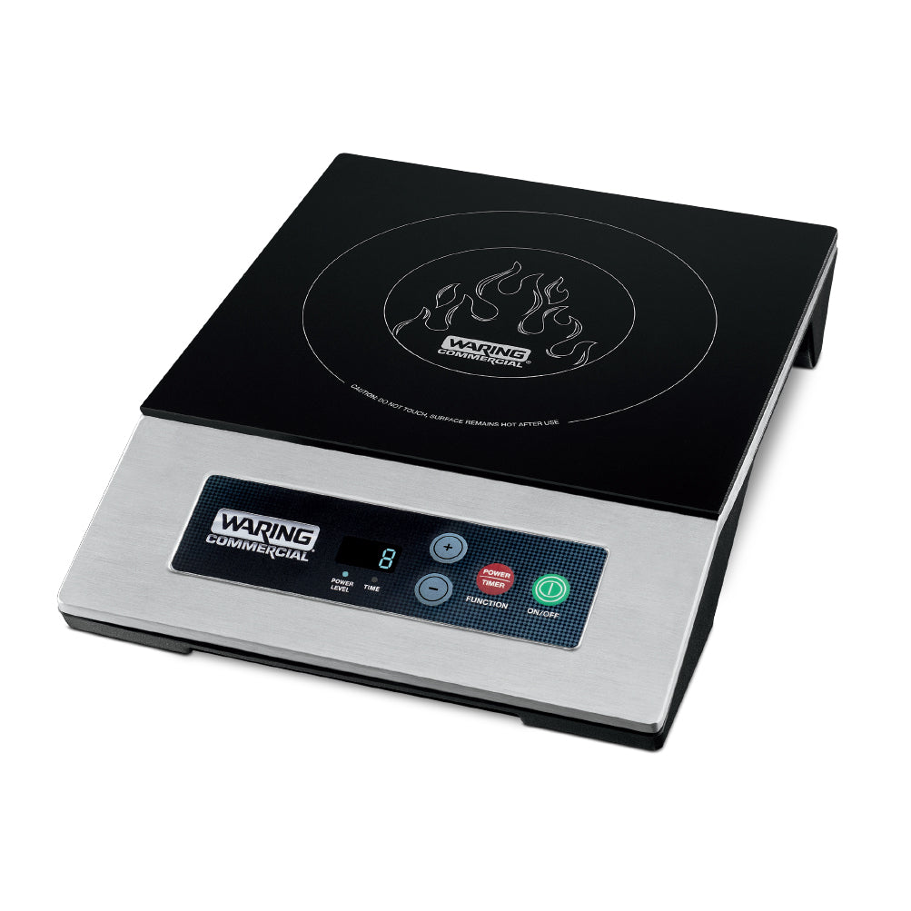 Waring Countertop Induction Range - 11.5 x 11.75 Inches, 120V Portable Induction Cooktop with Precise Temperature Control - Perfect for Dorms, Apartments, RVs & Small Kitchen Cooking