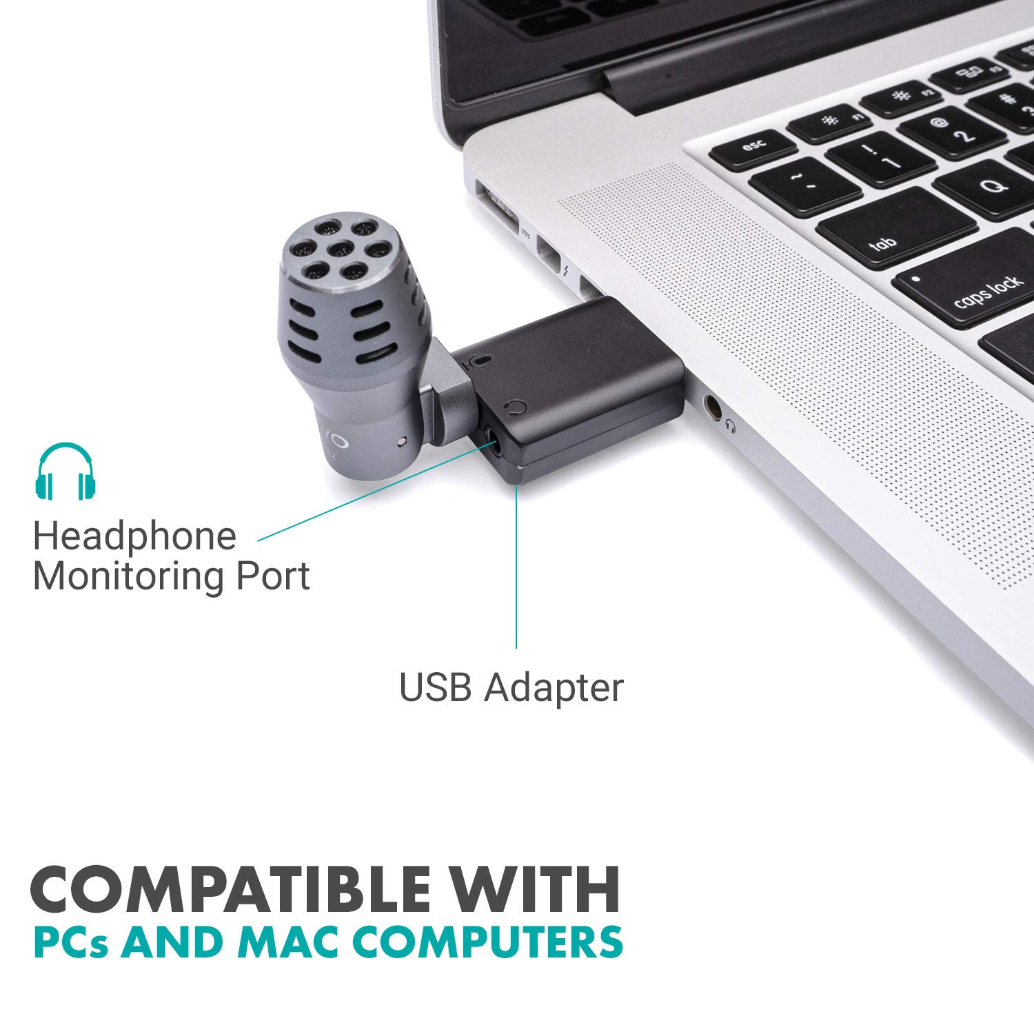 Movo DOM2-USB Mini Omnidirectional USB Microphone for PC, MacBook & Laptop - Compact Desktop Mic with Case for Streaming, Podcasting, Zoom Meetings, Gaming & Voice Recording (Ideal for Home Office & Online Classes)