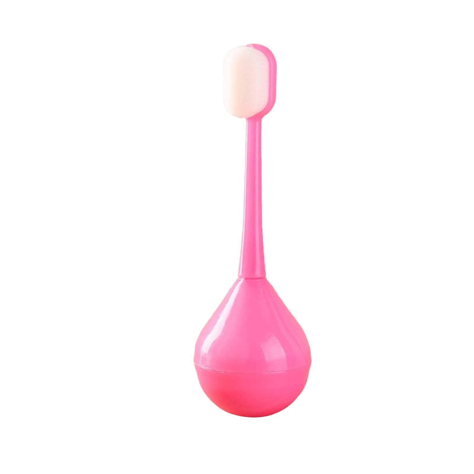 Soft Silicone Kids Toothbrush - Individually Wrapped for Travel & Toddler Training (Pink)