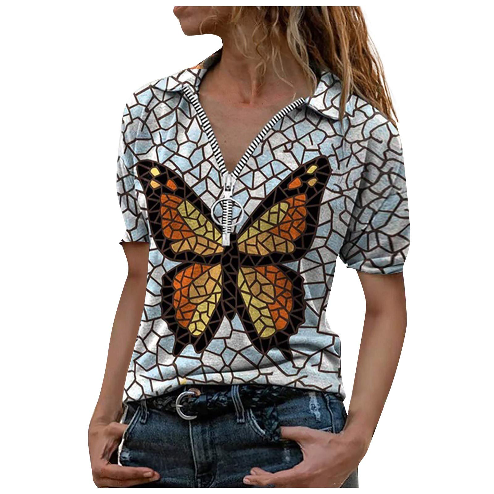 Women's Summer Tops & Blouses - Short Sleeve Tunic, Strappy Tank & Cold Shoulder Shirts for Casual Wear, Beach & Vacation Outfits