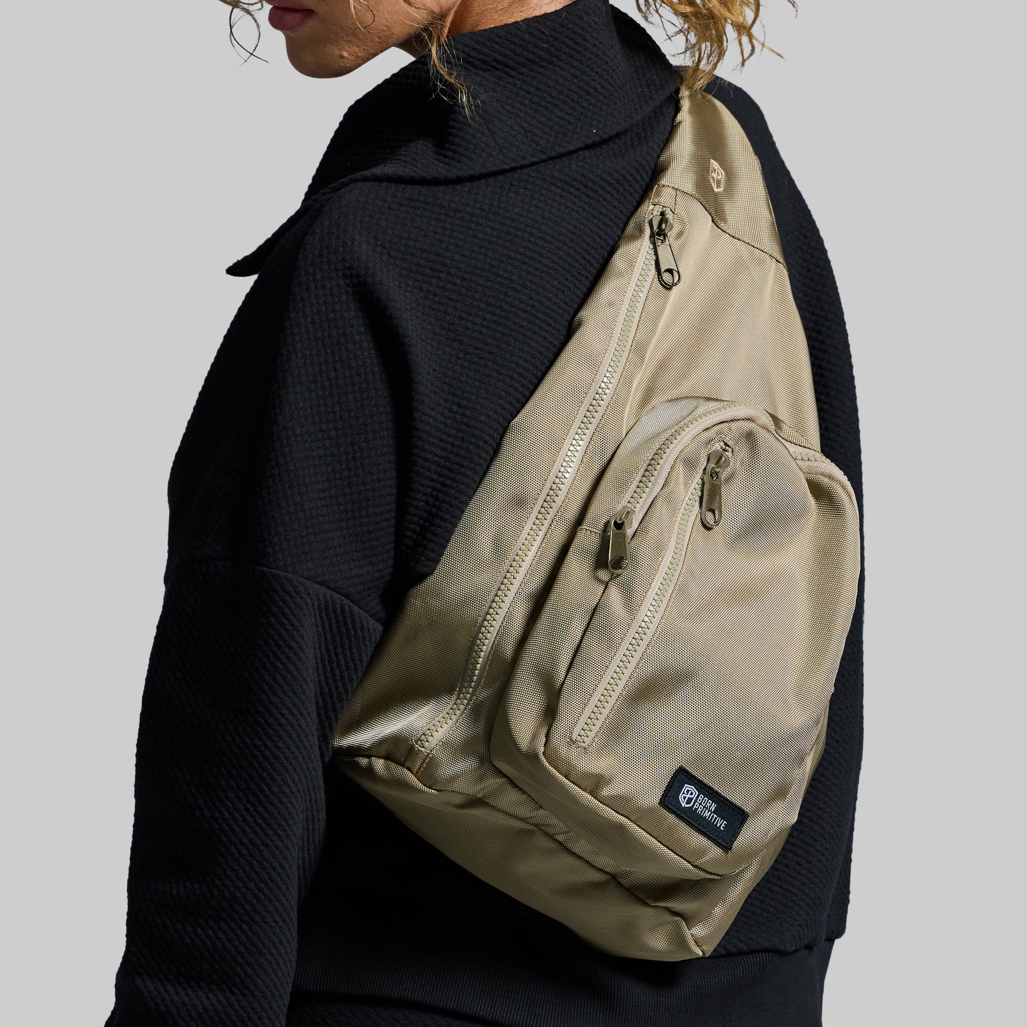 Stylish Tan Sling Bag for Men & Women - Lightweight Crossbody Shoulder Bag with Adjustable Strap - Perfect for Travel, Hiking, Gym & Everyday Use