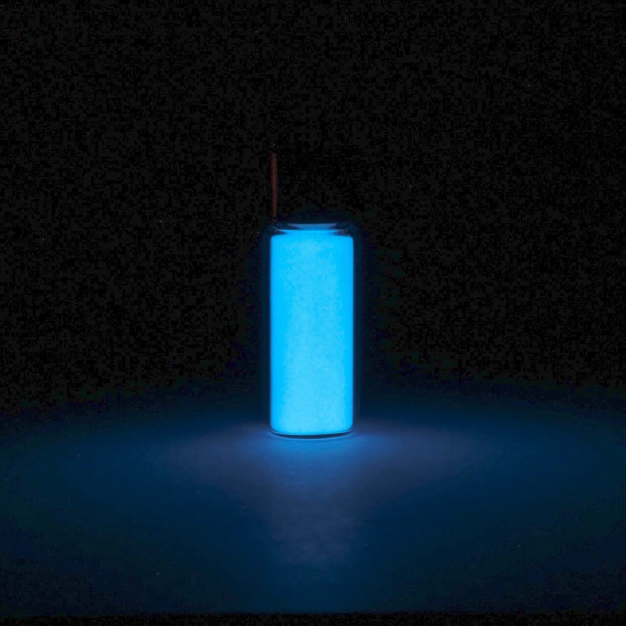 Glow in the Dark Blue Europium Phosphorescent Powder - High-Quality Chemistry Sample for DIY Science Projects, Night Safety Marking & Artistic Creations