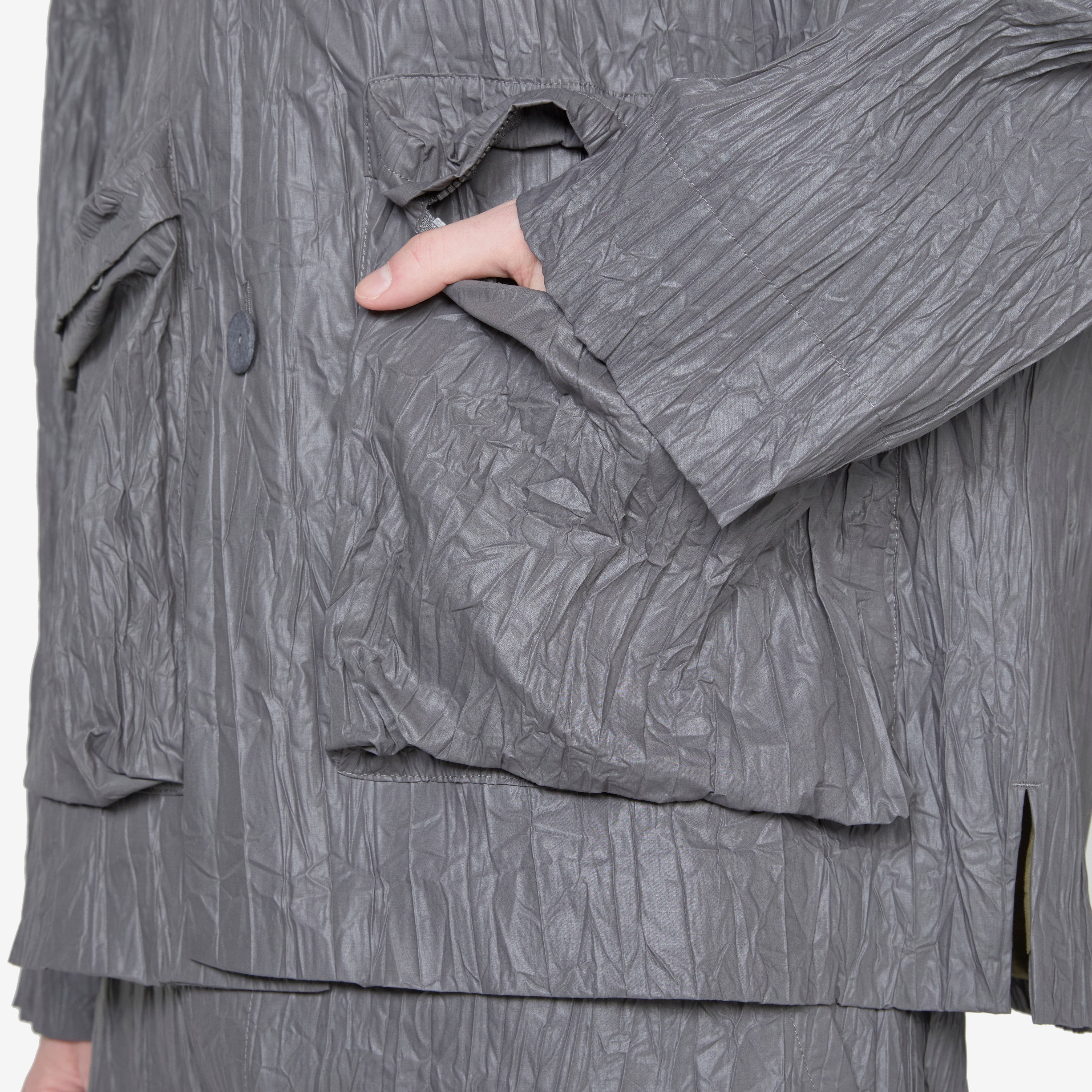 Stylish Crinkle Blazer for Women - Graphite Gray Wrinkle-Resistant Office Jacket - Perfect for Business Casual, Workwear & Professional Outfits