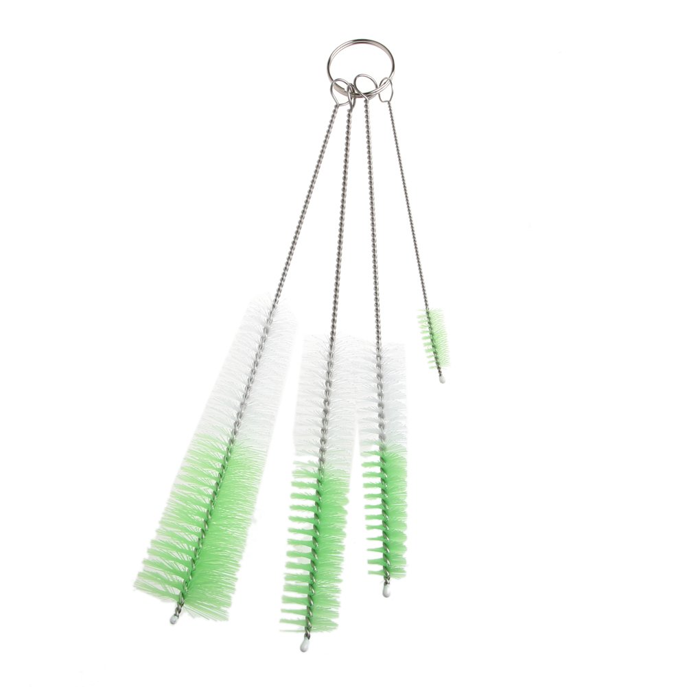Mini Bristle Brushes for Cleaning Teapots, Sinks, Overflows, Spouts & Bottles - Stainless Steel Cleaning Tools for Kitchen, Home & RV Use