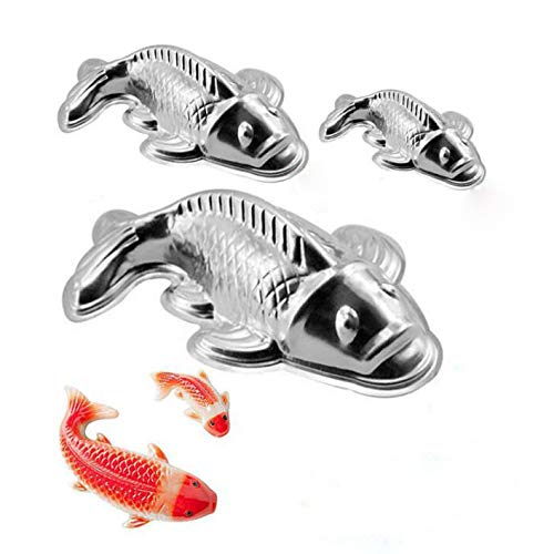 3D Koi Fish Cake Mold - 7 Inch Aluminum Alloy Baking Pan for Fish-Shaped Cakes | Perfect for Birthday Parties, Japanese Themed Desserts & Creative Baking