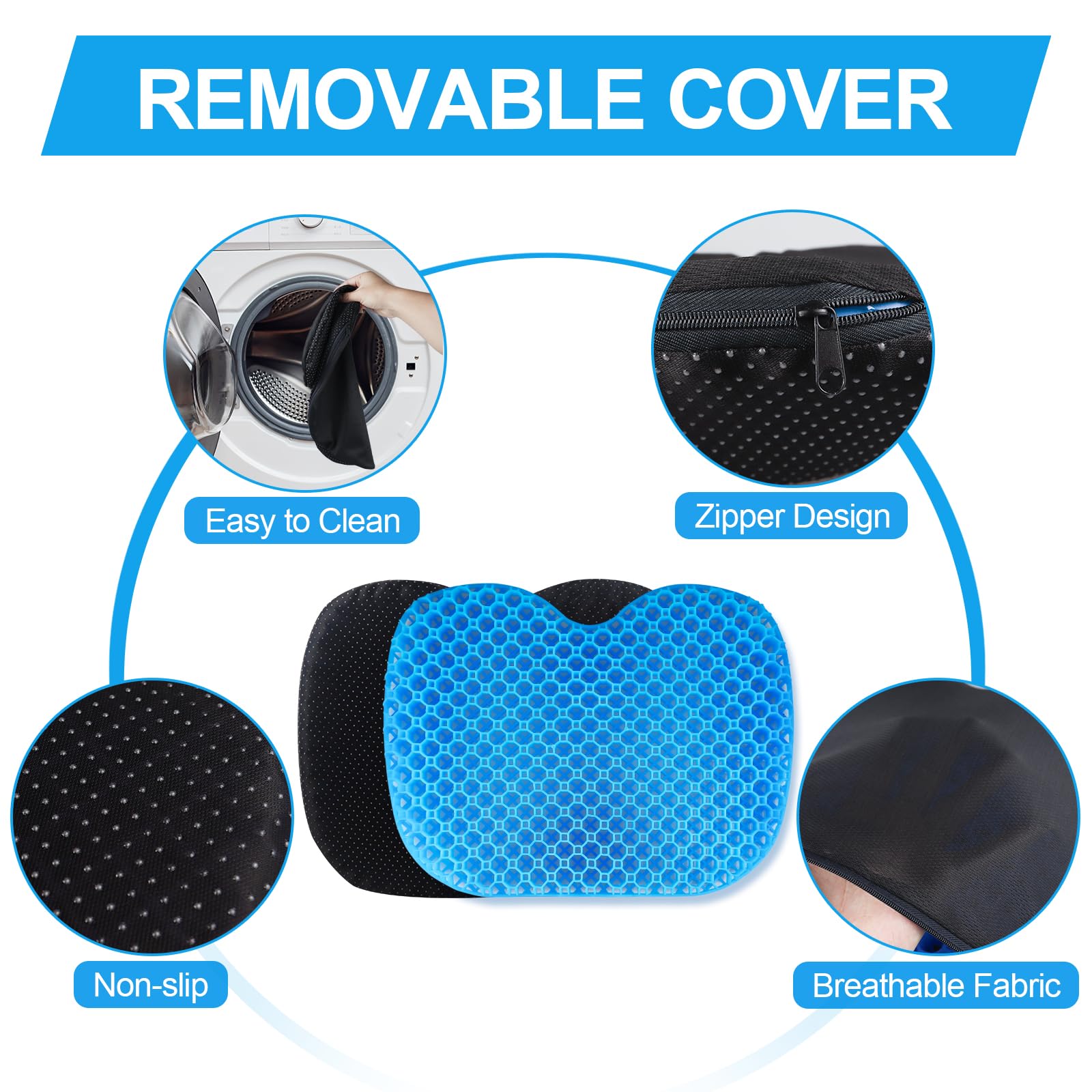 **Non-Slip Kayak Seat Cushion – Waterproof Thick Gel Kayak Seat Pad with Anti-Slip Cover – Comfortable Canoe Seat Cushion for Kayaking & Boating – Perfect for Fishing, Paddling & Outdoor Adventures**