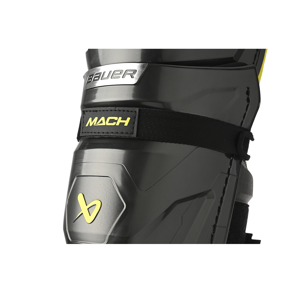 Bauer Supreme Mach Intermediate Shin Guards - Hockey Protective Gear for Youth & Adult Players - Perfect for Ice Hockey, Street Hockey & Training Sessions
