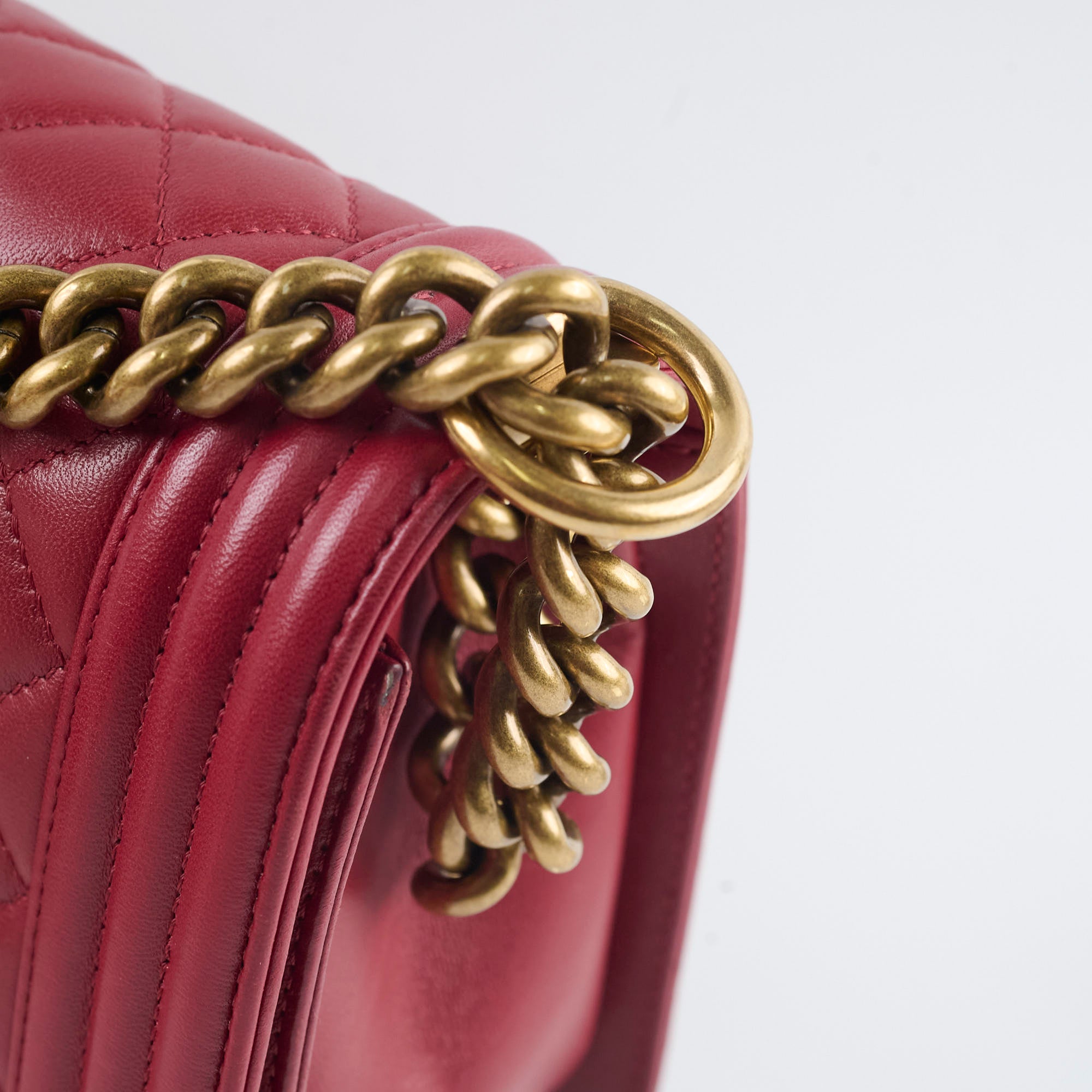 Chanel Old Medium Lambskin Leather Red Series 19 Flap Bag - Luxury Designer Handbag for Women, Perfect for Parties & Evening Events