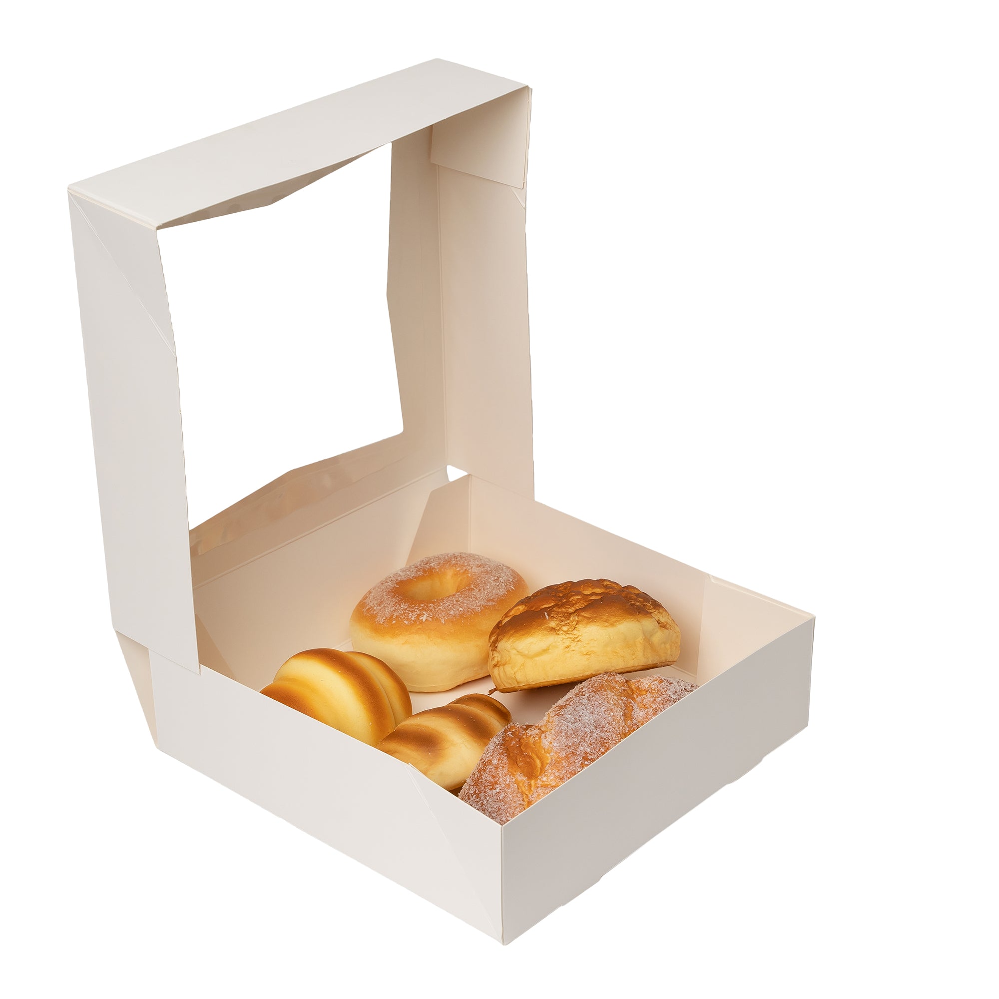 Bakery Box 9 25ct White | Bulk Bakery Packaging for Cookies, Cupcakes & Pastries | Perfect for Bakeries, Cafes & Home Baking