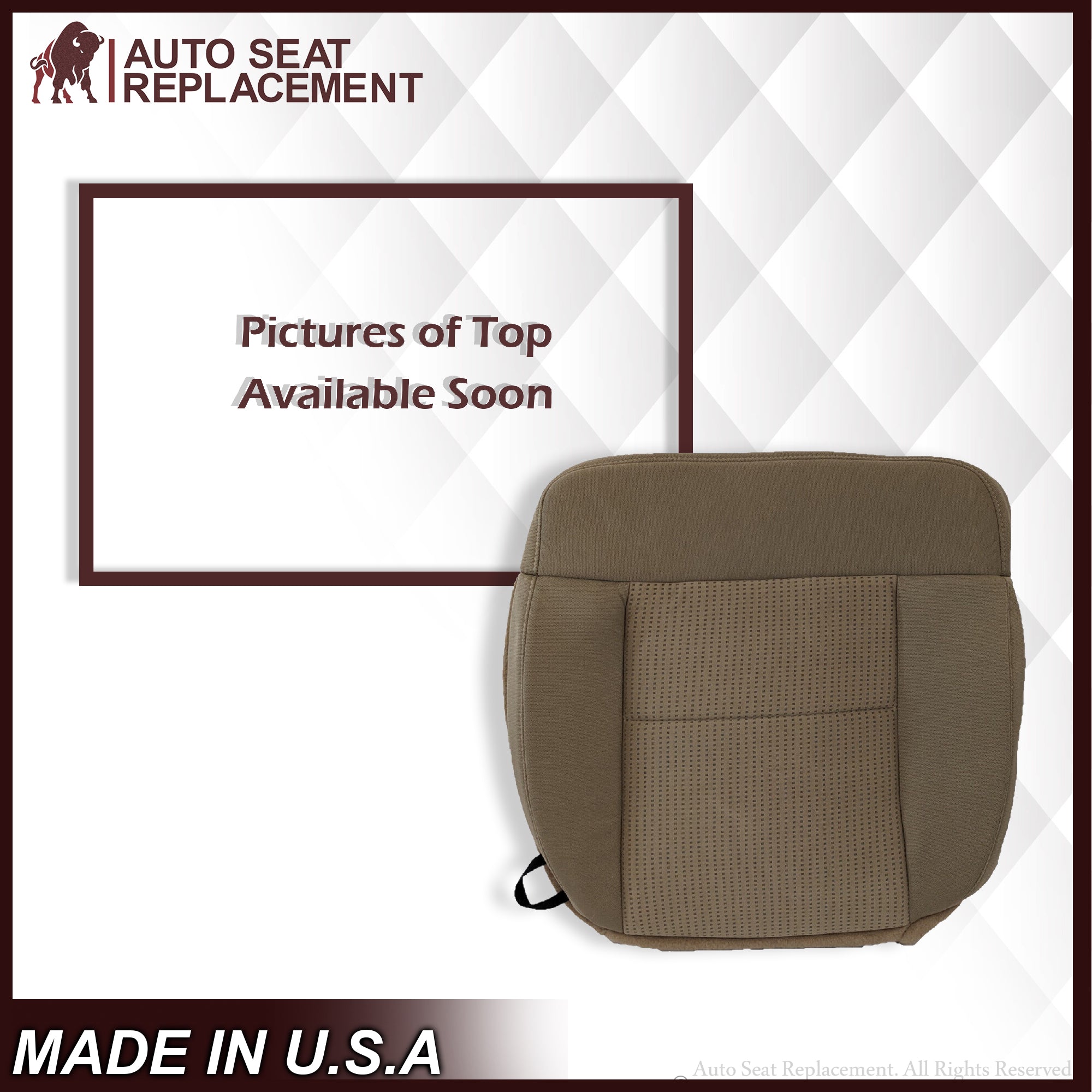 2007-2008 Ford F150 XLT Bottom Seat Cover - Pebble Tan Cloth Replacement | Perfect for Truck Interior Protection & Customization