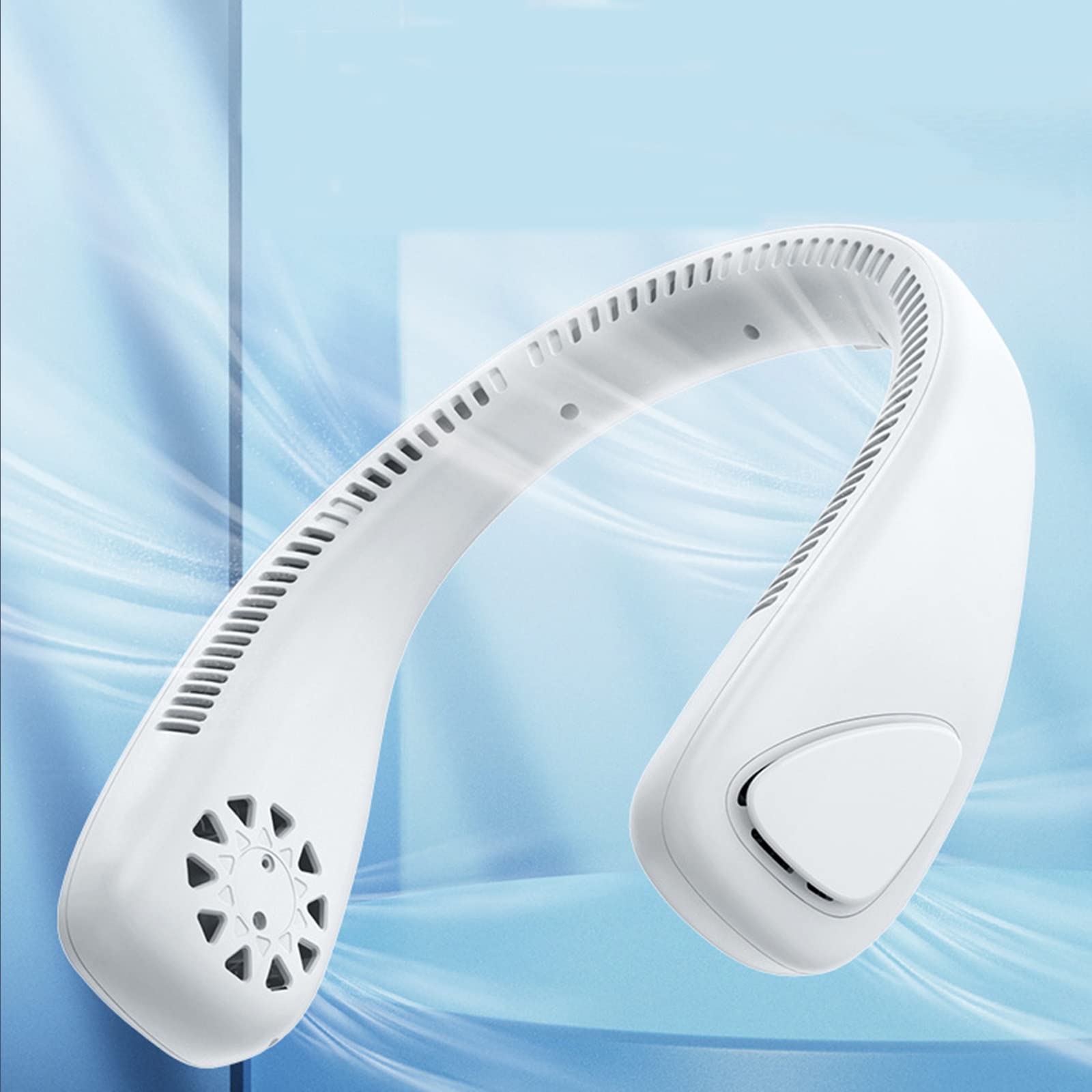 Kimanli Bladeless Neck Fan - Portable Wearable Personal Fan with 3 Speed Settings, Hands-Free & Low Noise - Perfect for Outdoor Sports, Office Work, Travel & Summer Activities