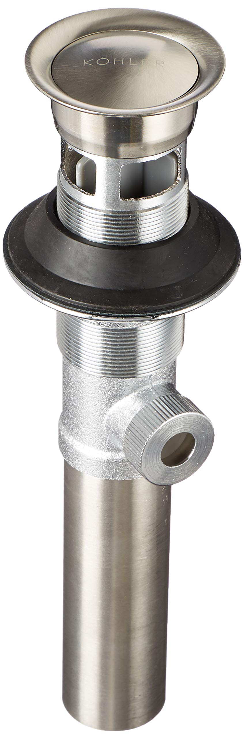 KOHLER 5313-4-BN Refinia Single-Hole Bathroom Sink Faucet in Vibrant Brushed Nickel - Modern Waterfall Spout for Bathroom Vanity & Powder Room Upgrade