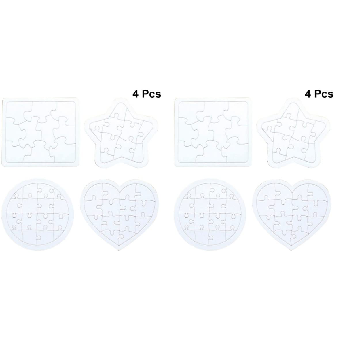 2pcs Heart Shaped Sublimation Blank Puzzle for Kids - DIY Coloring & Writing Puzzle Pieces, Perfect for Arts & Crafts, Birthday Gifts & Educational Activities