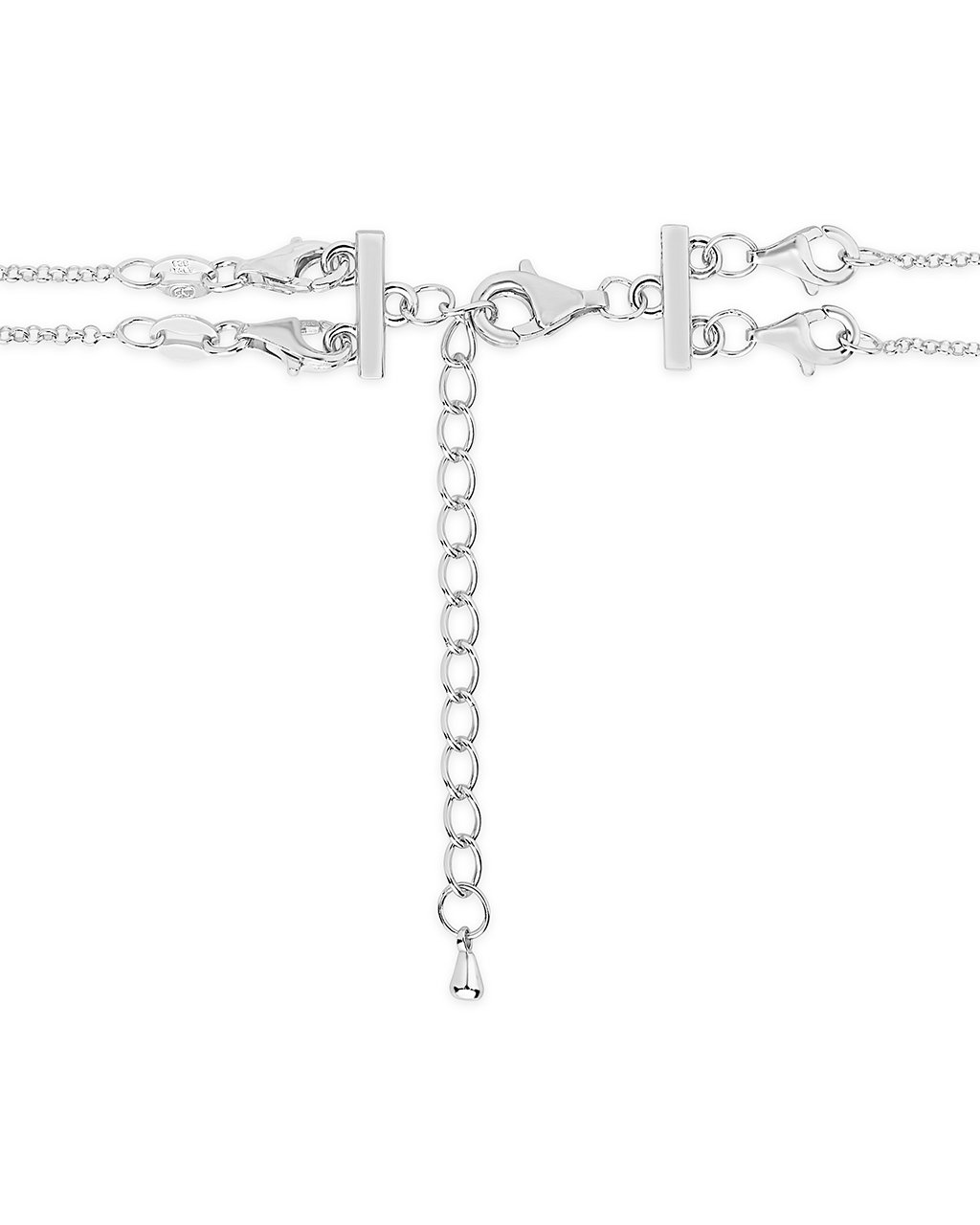 2 Layer Sterling Silver Necklace Spacer - Elegant Layered Jewelry for Women, Perfect for Daily Wear & Special Occasions