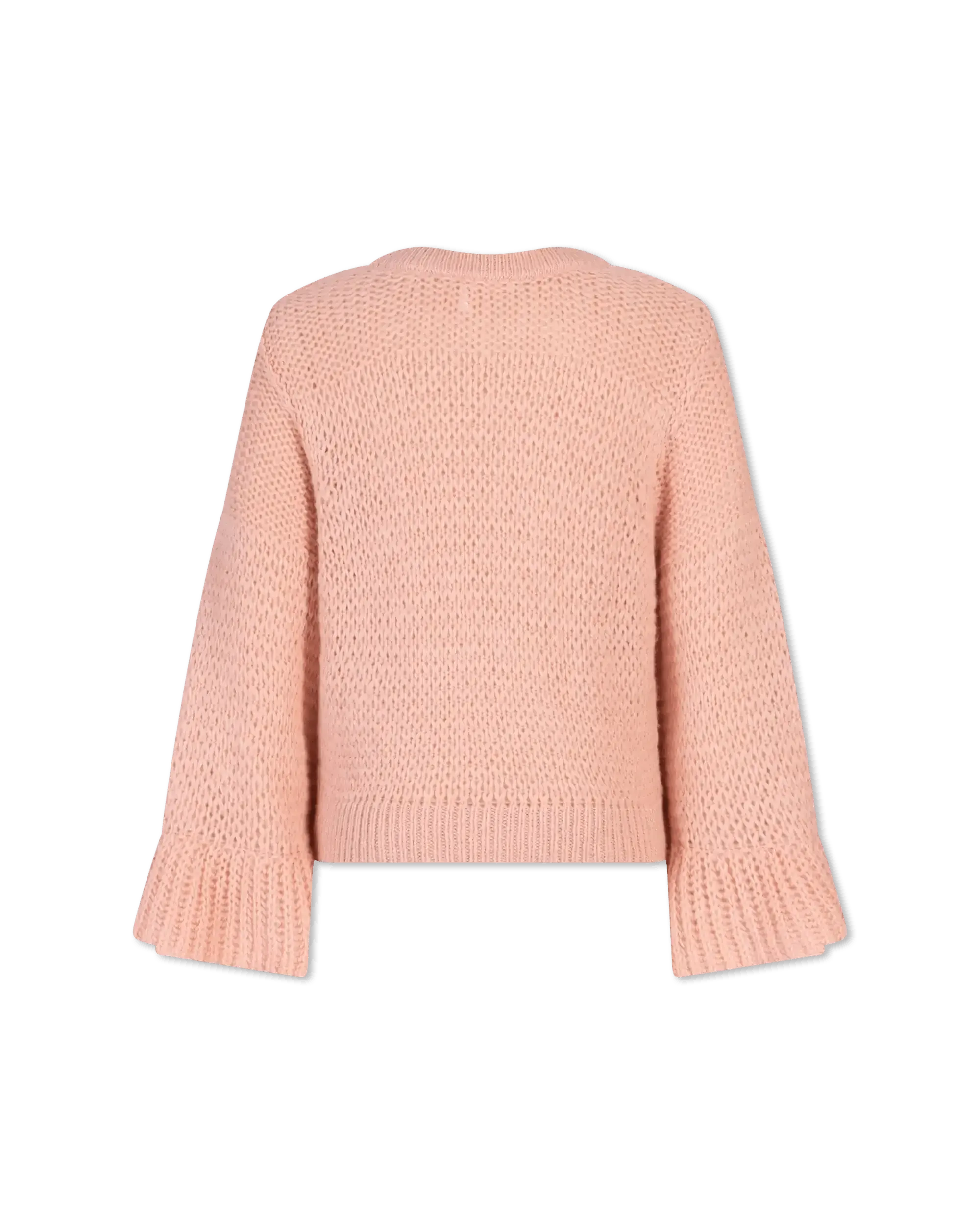 Bell Sleeved Cropped Sweater for Women - Trendy Flared Sleeve Knit Top, Casual Fall Winter Fashion, Perfect for Date Night & Office Wear