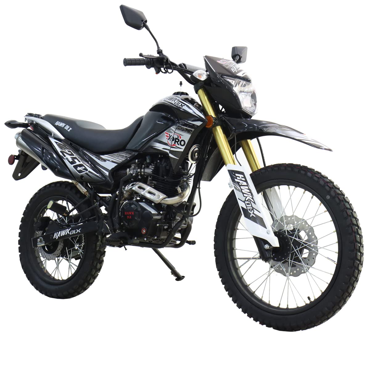 X-PRO Hawk DLX 250 EFI Fuel Injection 250cc Enduro Dirt Bike Motorcycle - Street Legal Off-Road Bike for Adults & Teens - Perfect for Trail Riding, Motocross & Commuting (Black)
