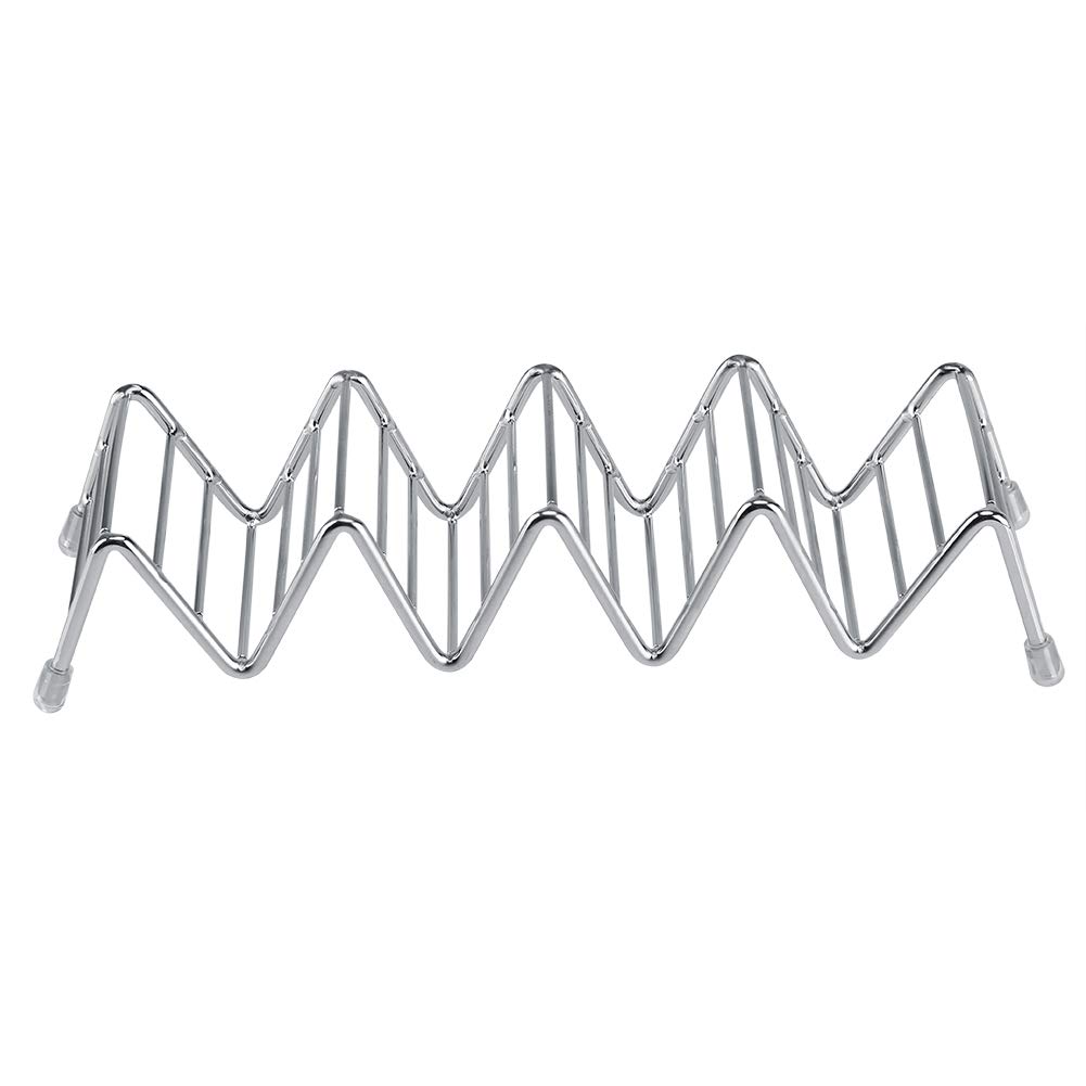 Stainless Steel Taco Holder Stand - 2 to 5 Grooves Mini Tortilla Rack for Oven & Grill | Party Serving Tray for Mexican Tacos & Snacks | Perfect for Cinco de Mayo, BBQs & Family Gatherings