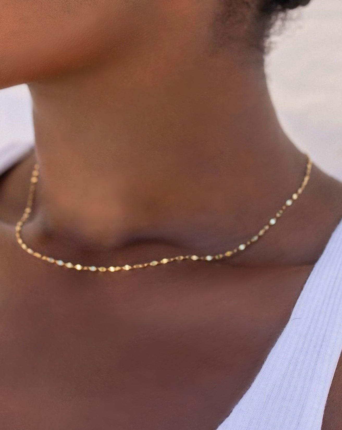Cecilia Sparkle Chain Necklace for Women - Elegant Layered Gold & Silver Jewelry for Party, Wedding & Everyday Wear