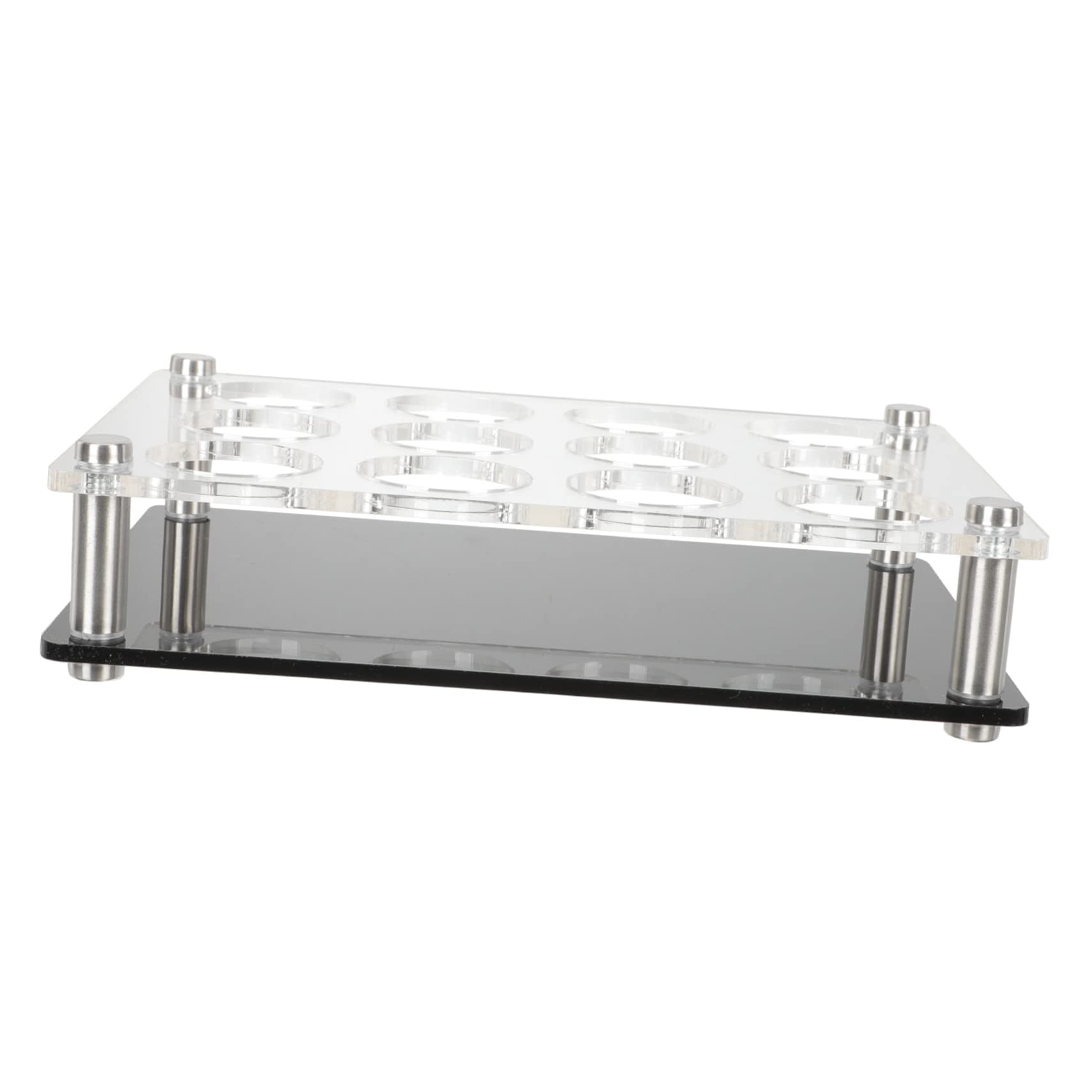 Zerodeko 4-Piece Acrylic Shot Glass Holder Organizer - Bar Cup Rack for Wine, Liquor & Cocktail Glasses - Perfect for Home Bars, Parties & Entertaining