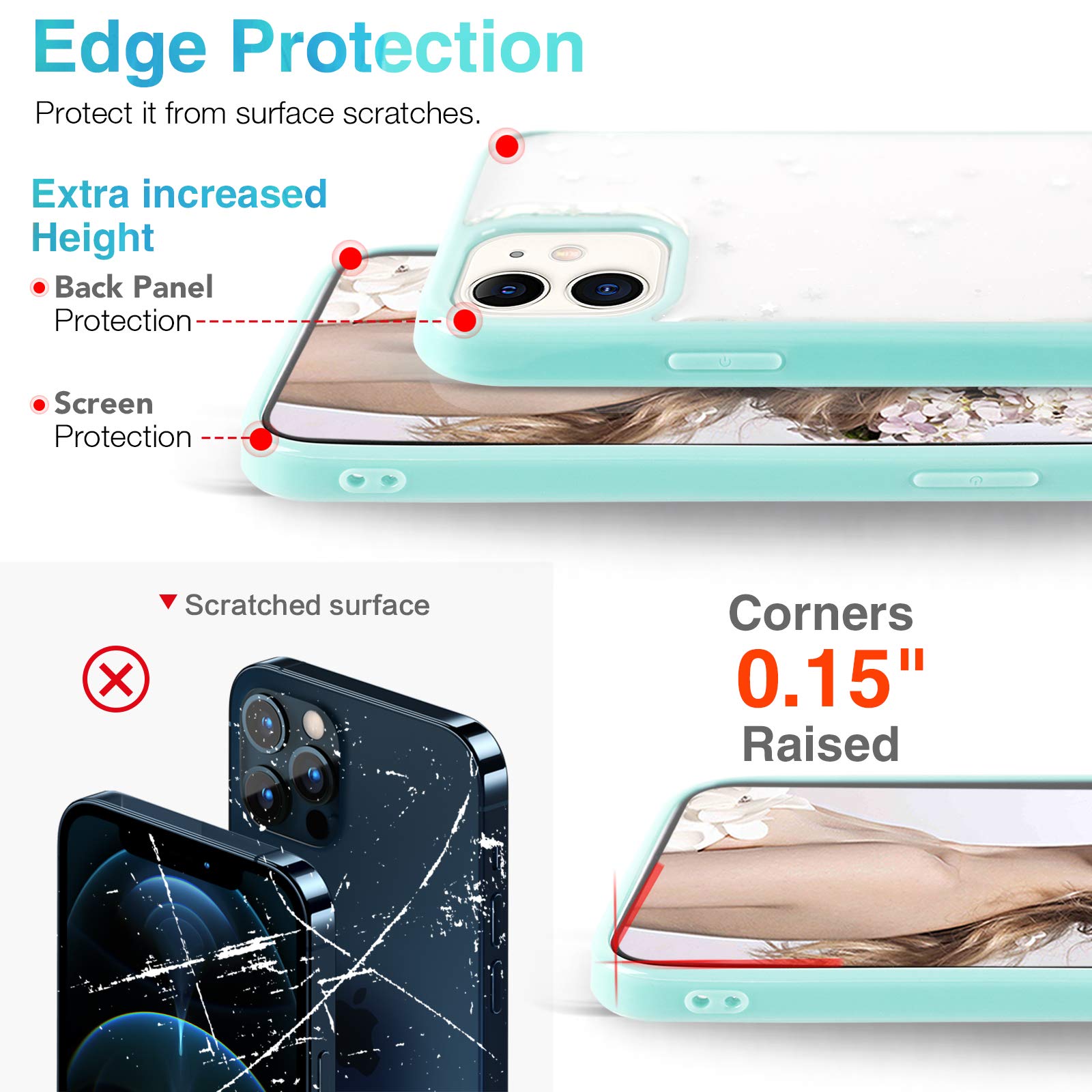 iPhone 12 Pro Case (6.1 Inch) - Military Grade Drop Tested, Shockproof Translucent Hard PC Back Cover | Perfect for Everyday Protection, Outdoor Activities & Travel