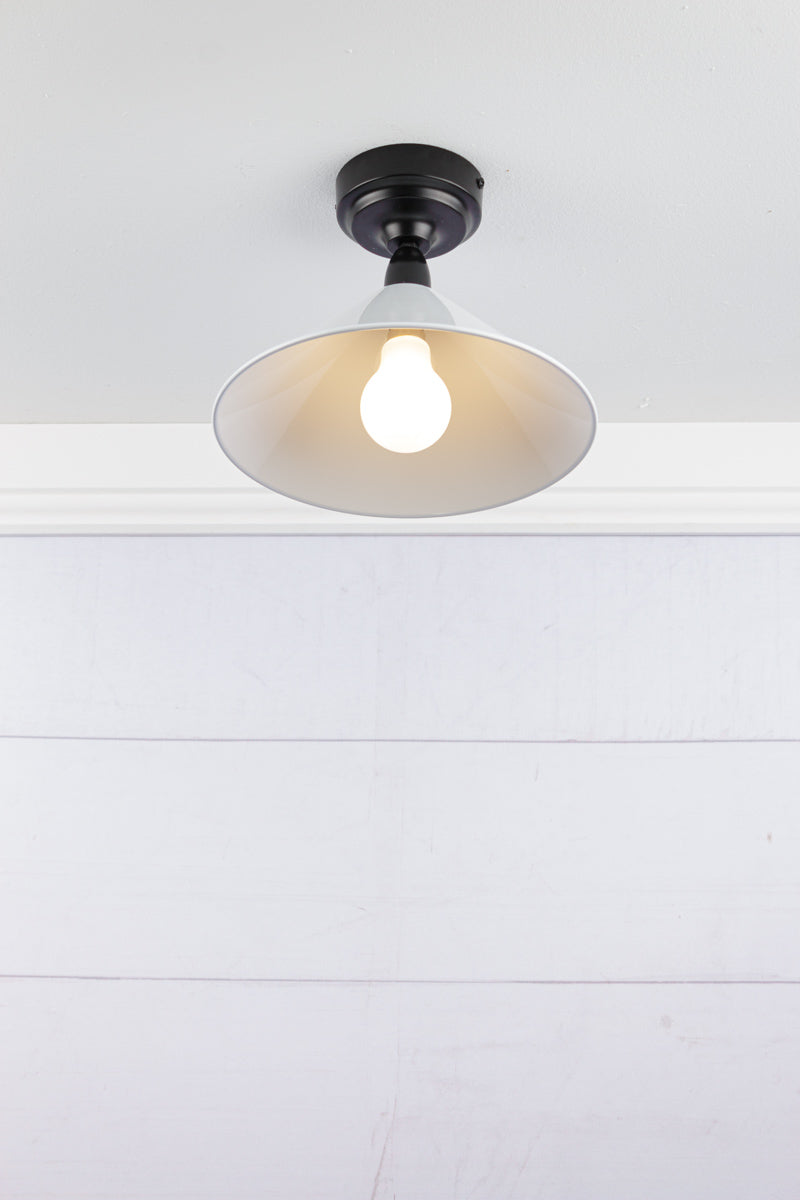 Outdoor Flush Mount Ceiling Light Cone - Waterproof Exterior Lighting for Porch, Patio, Garage & Garden