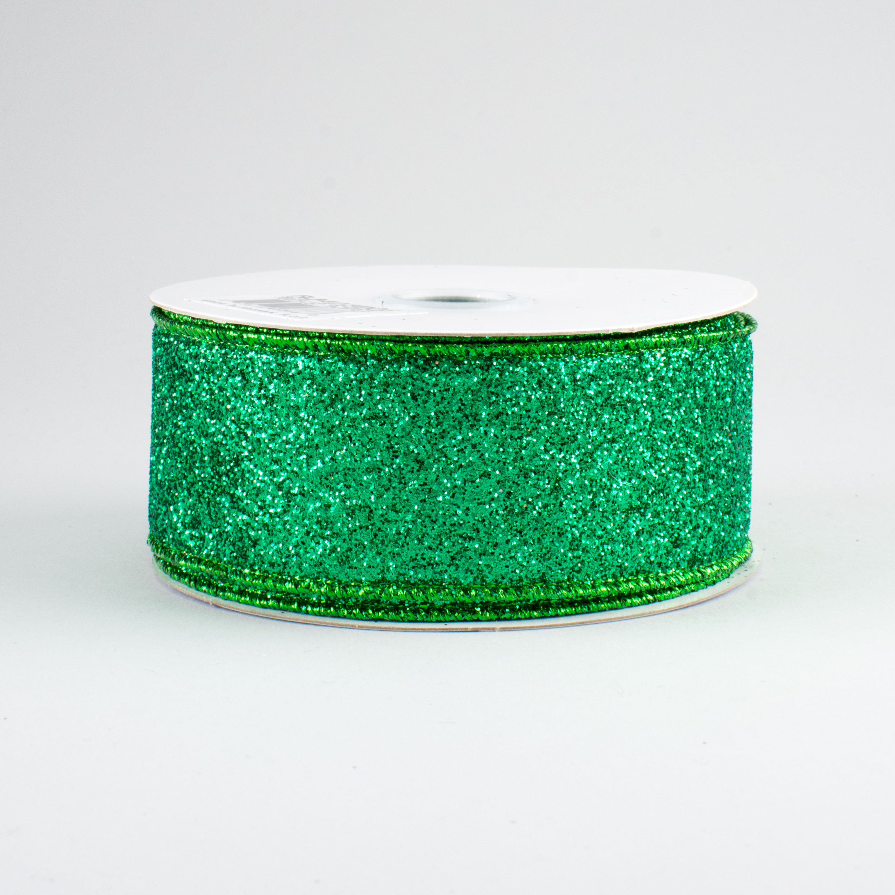 1.5 Inch Glitter on Metallic Ribbon - Emerald Green (10 Yards) for Gift Wrapping, Party Decorations, and DIY Crafts