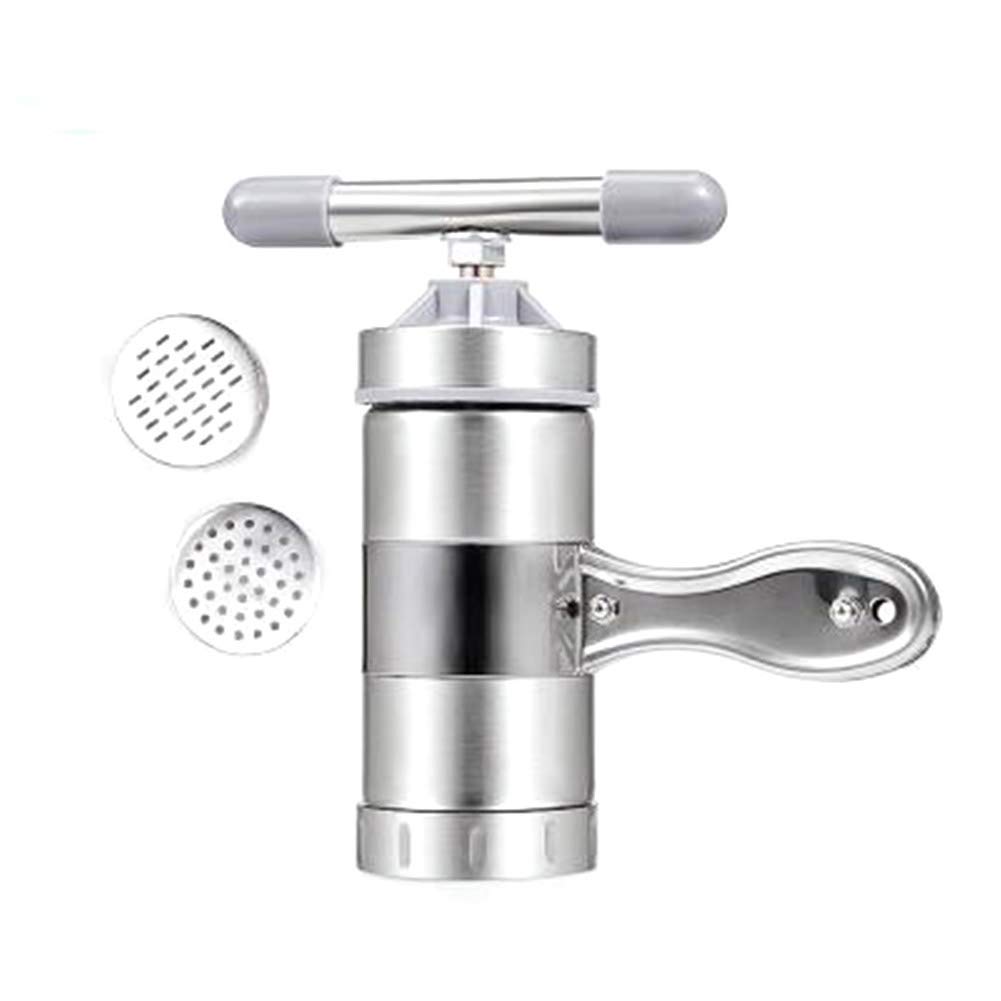 Stainless Steel Manual Pasta Maker Machine - Home Kitchen Noodle Press with 2 Moulds & Fruit Juicer Attachment | Perfect for Fresh Pasta, Noodles, and Juice Making