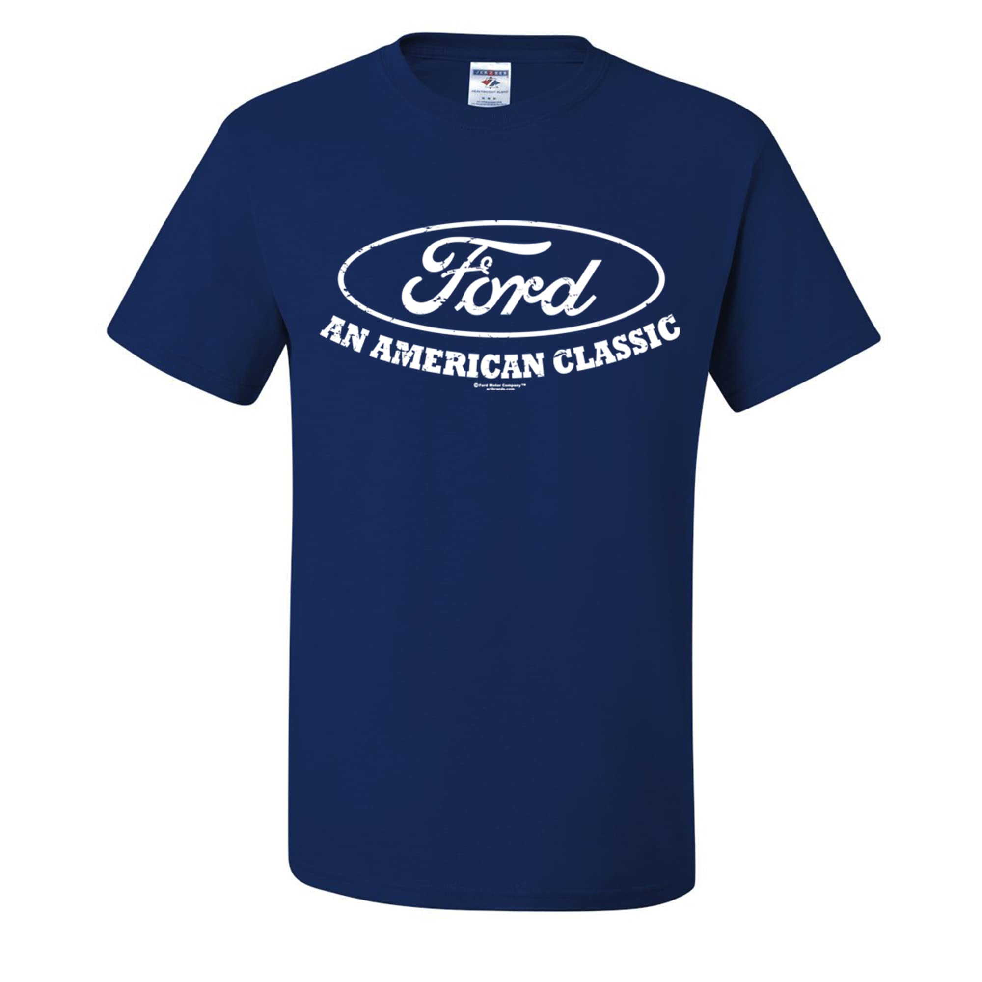 Official Ford Mustang Vintage Logo Men's T-Shirt - Licensed American Classic Muscle Car Tee for Casual Wear & Car Enthusiasts