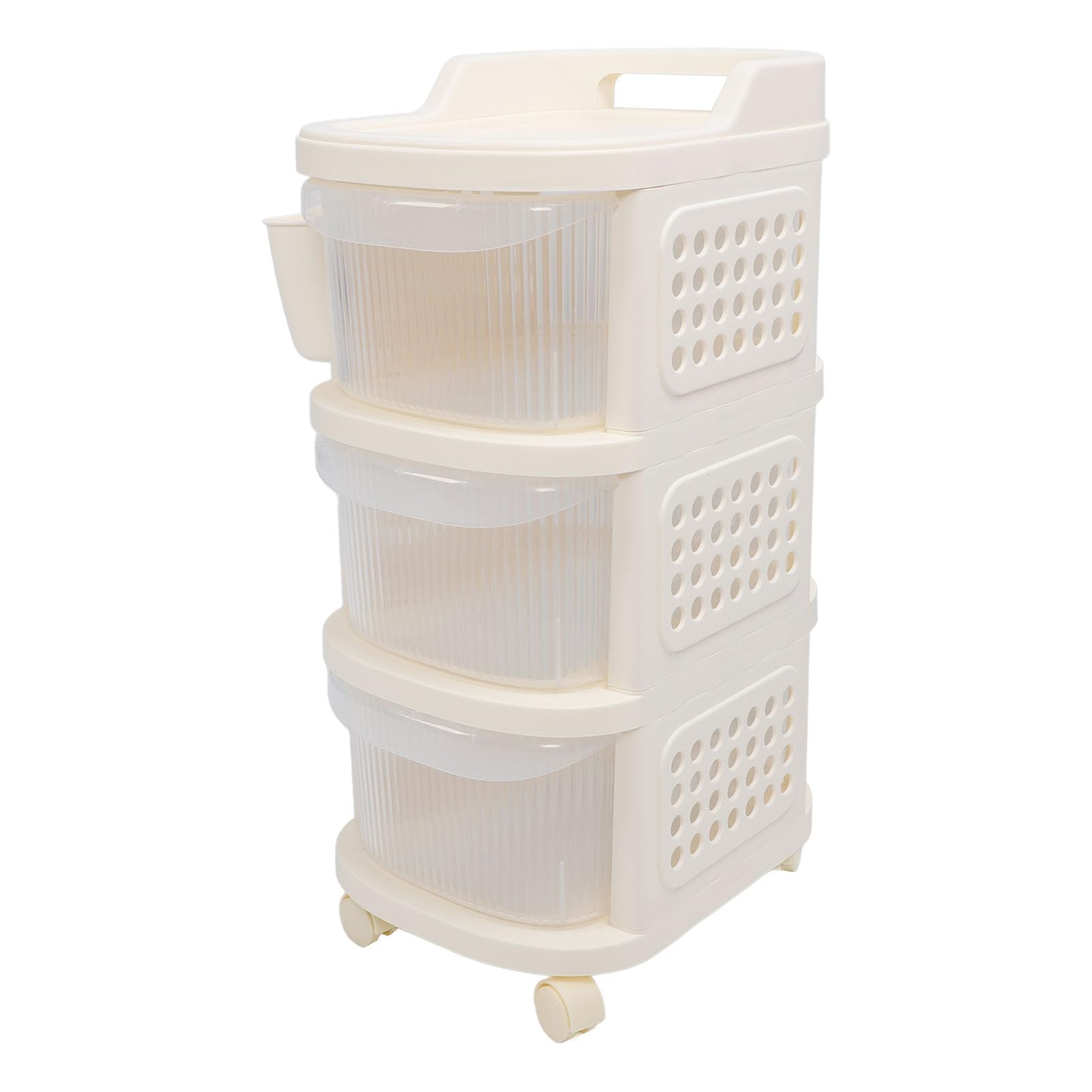 3-Tier Baby Changing Table Cart with Wheels - Portable Diaper Caddy Organizer & Nursery Storage Solution for Newborn Essentials | Perfect for Nursery Organization, Diaper Changes & Baby Care Stations