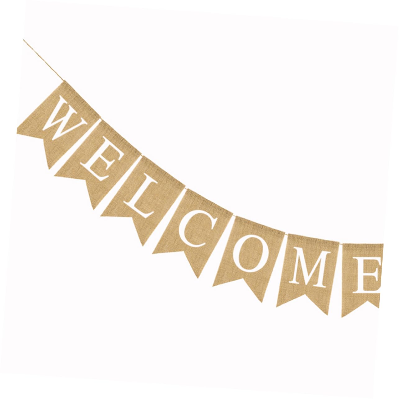 NUOBESTY 2.8M Welcome Home Banner with Swallowtail Flags - Rustic Burlap Housewarming Decor for Front Porch, Yard & Indoor Wall Decoration - Perfect for New Home Gifts & Party Decorations