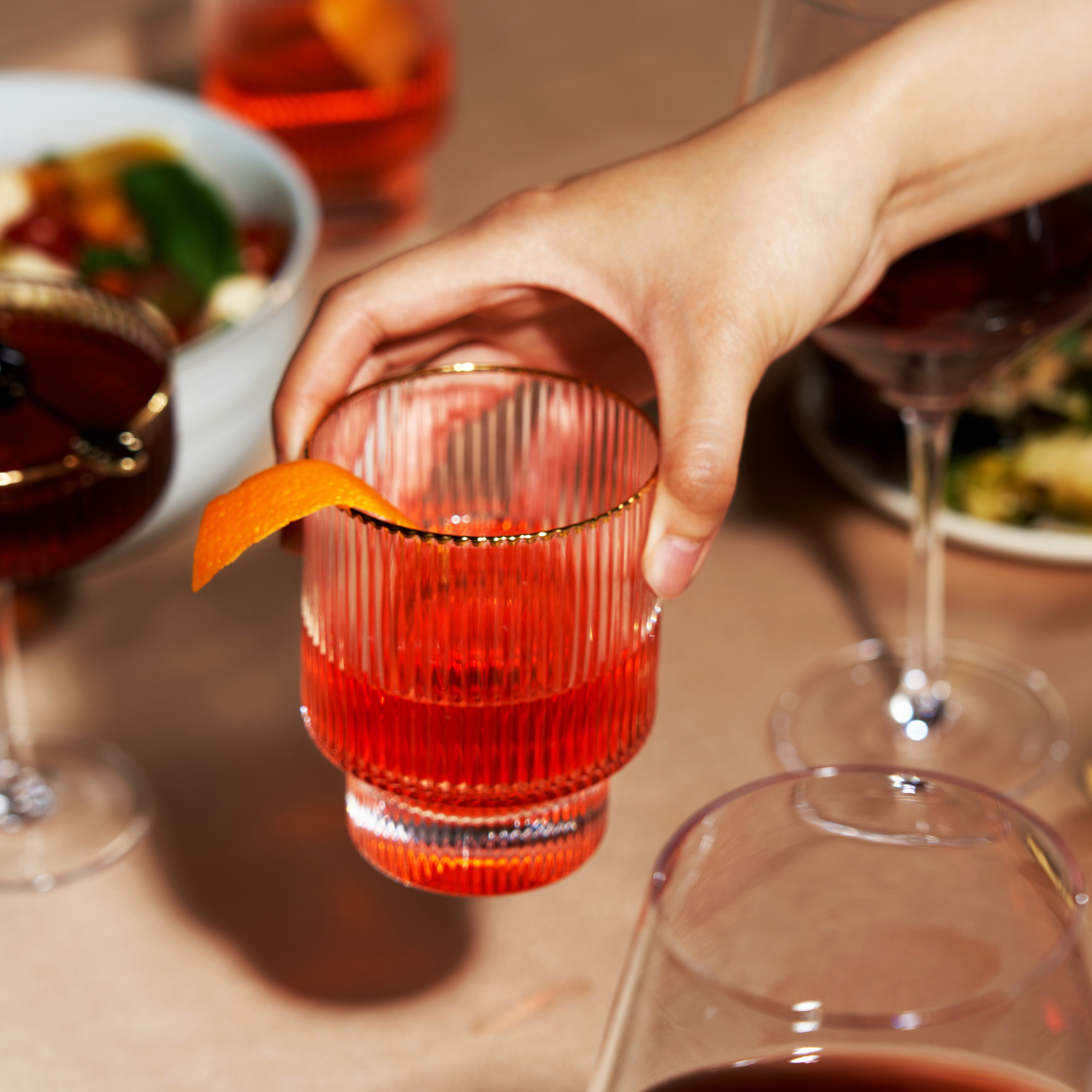 Premium Meridian Crystal Glass Tumblers Set of 2 - Elegant Drinking Glasses for Whiskey, Cocktails & Iced Beverages - Perfect for Home Bar, Dinner Parties & Gifts