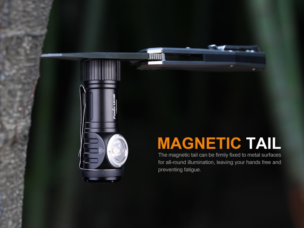 Fenix LD15R Rechargeable Right Angle LED Flashlight - 500 Lumens, IP68 Waterproof for Camping, Hiking & Emergency Use