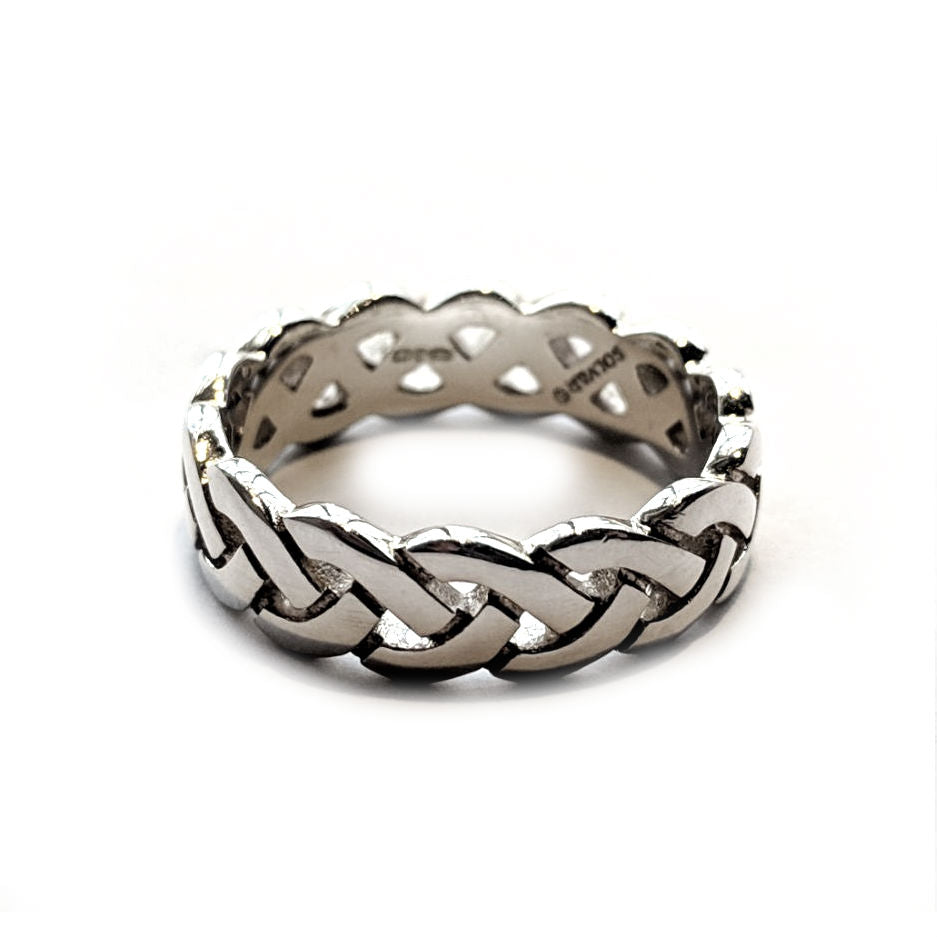Celtic Weave Ring for Men - Stainless Steel Viking Jewelry - Perfect for Weddings, Gifts & Everyday Wear
