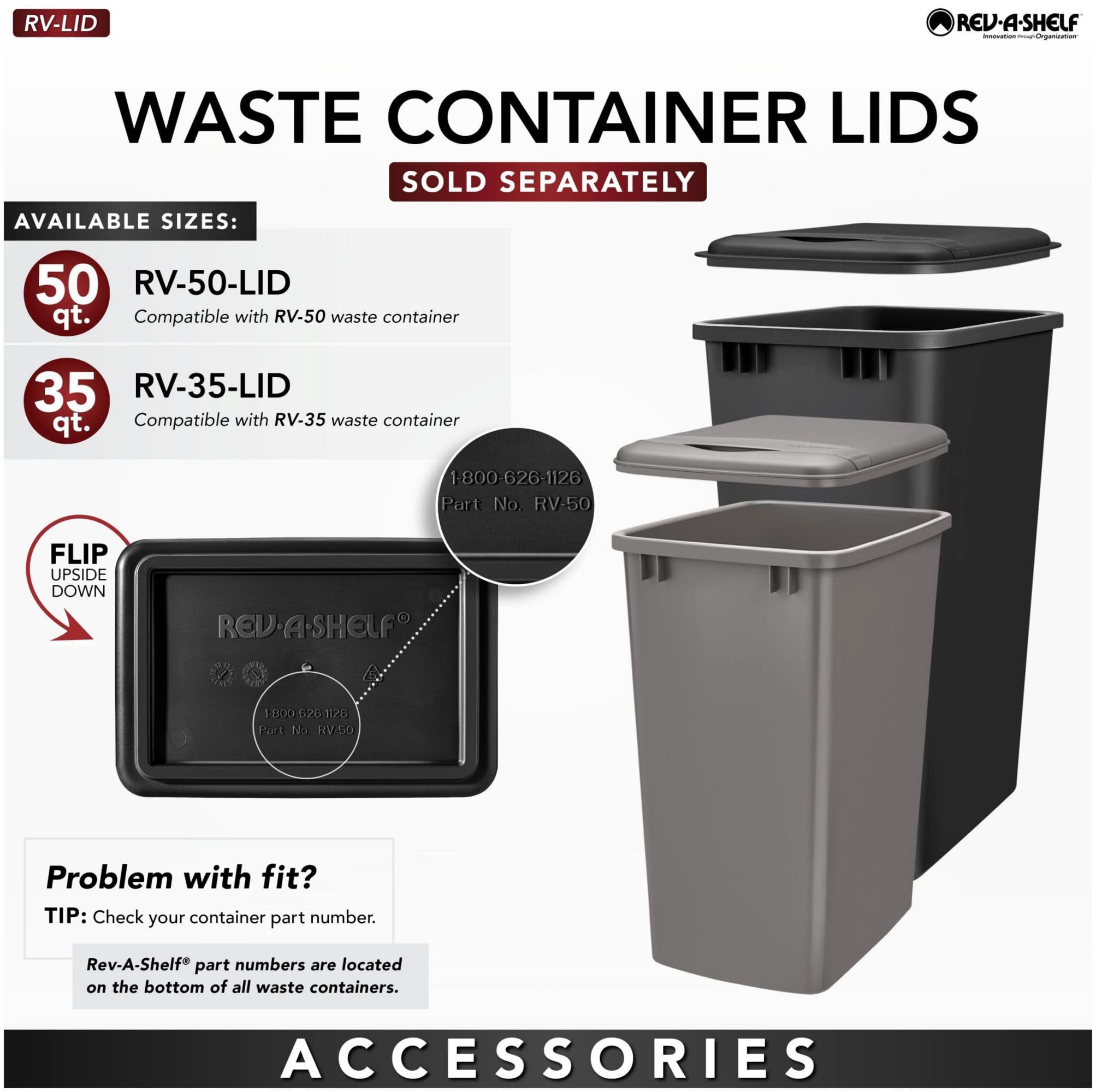 50 Quart Double Trash Pullout Organizer - Wooden Kitchen Waste Bin for Under Sink Cabinet Storage | Perfect for Home, Office & RV Use