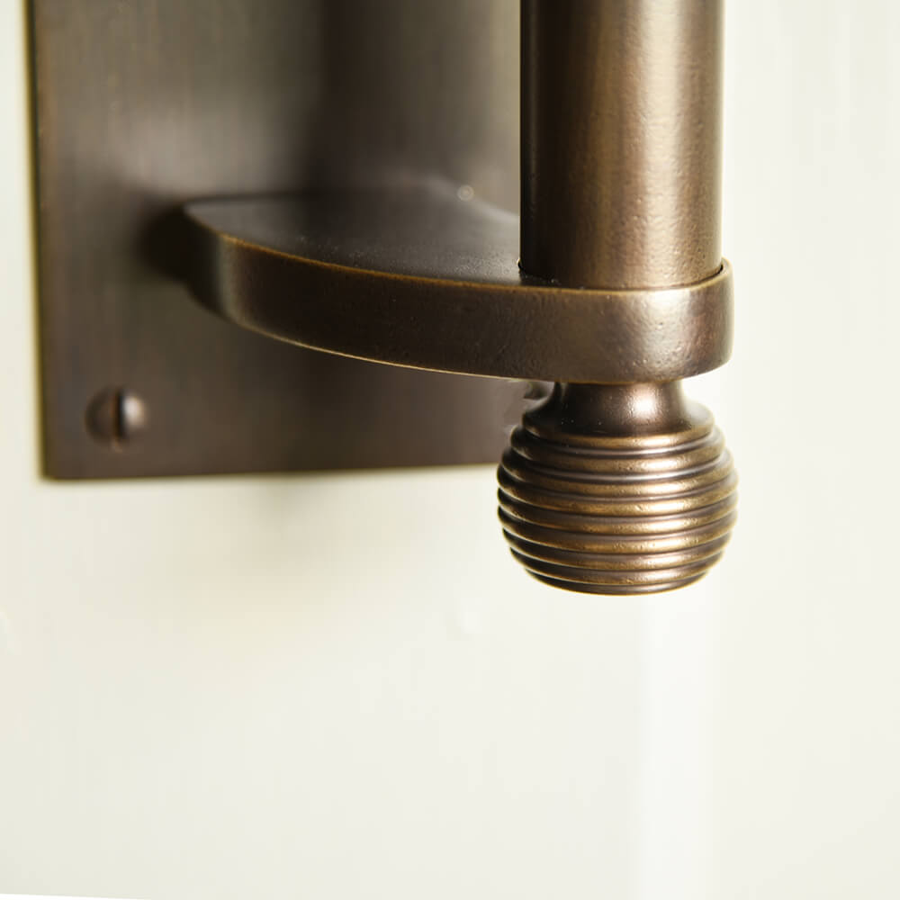 Vintage Distressed Antique Brass Trefussis Door Pull Handle - Cabinet & Drawer Hardware for Rustic Farmhouse, Industrial Decor