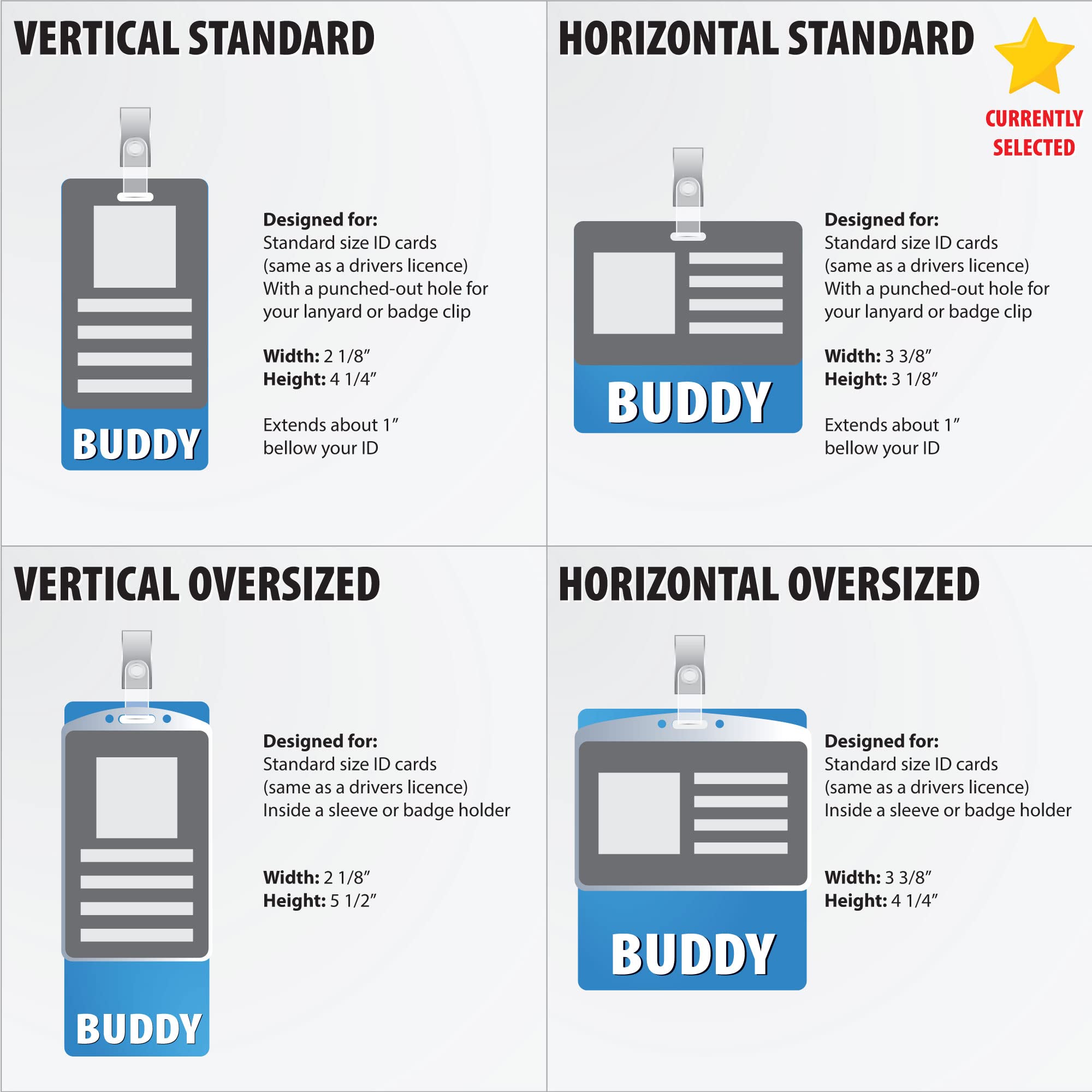 100 Pcs Bulk Custom Brown Horizontal Badge Buddy ID Backer Cards - Double Sided Durable Water Resistant Badge Holders for Nurses, Doctors & Healthcare Professionals - Perfect for Hospital ID, Security Badges & Workplace Identification