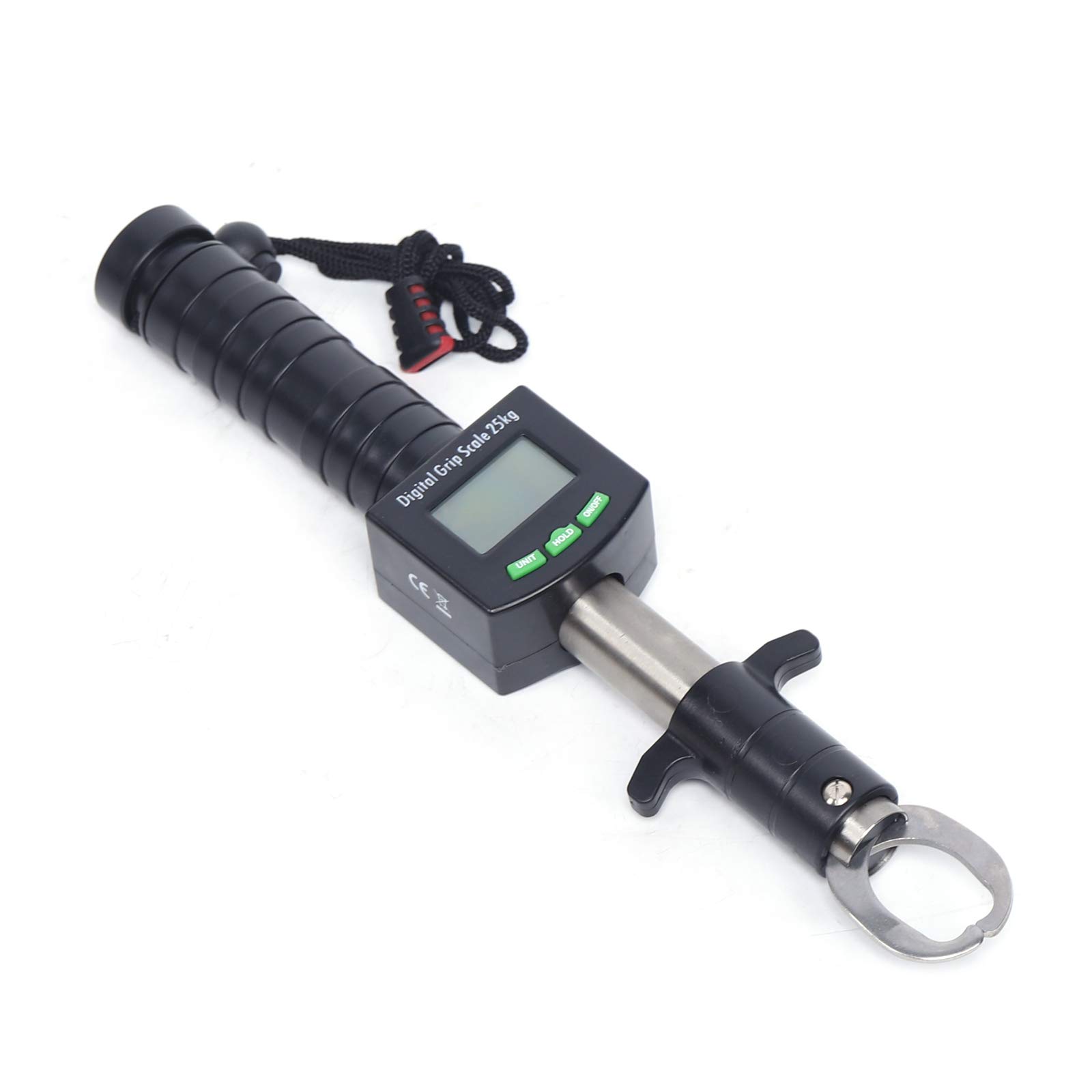 **Gdrasuya10 Digital Fishing Scale - 25Kg/55Lb Portable Fish Lip Gripper with Stainless Steel Hook, Battery-Powered LCD Display (Lb/Oz/Kg Units) - Perfect for Anglers, Kayak Fishing, and Outdoor Adventures**